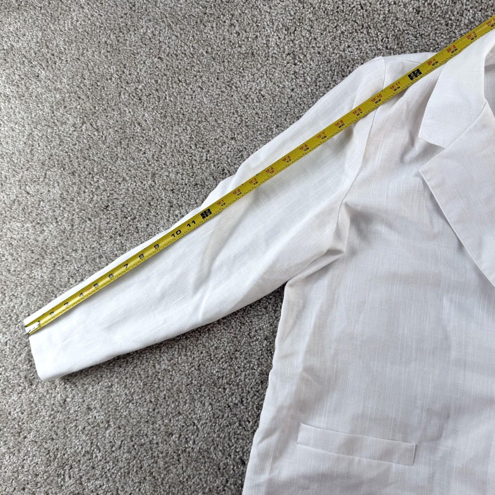 Vintage VINTAGE Alfred Dunner Blazer Jacket Womens 16 White Lightweight 2 Button USA Size XXL / US 16-18 / IT 52-54 - 6 Thumbnail