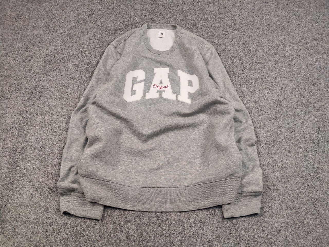 Gap Gap gray embroidered logo Crew Chek Sweatshirt Vintage Style Size US L / EU 52-54 / 3 - 2 Thumbnail