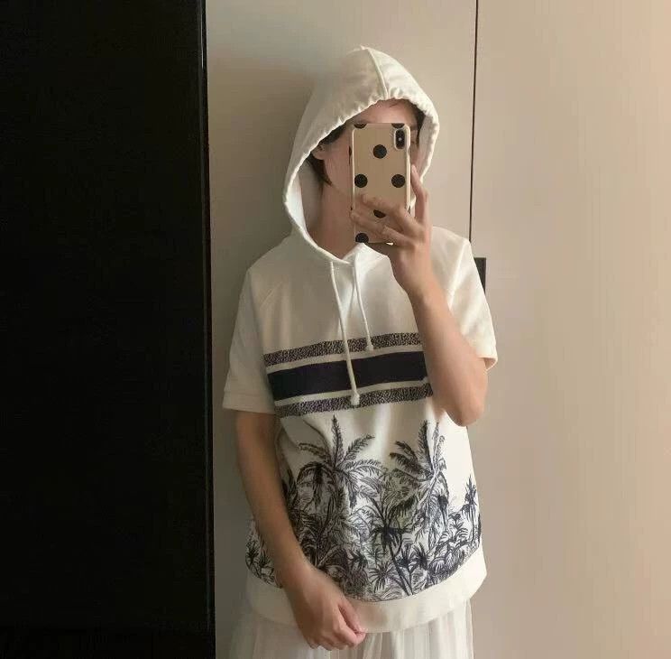 Dior Dior White jungle print cotton hooded drawstring short-sle Size M / US 6-8 / IT 42-44 - 8 Thumbnail
