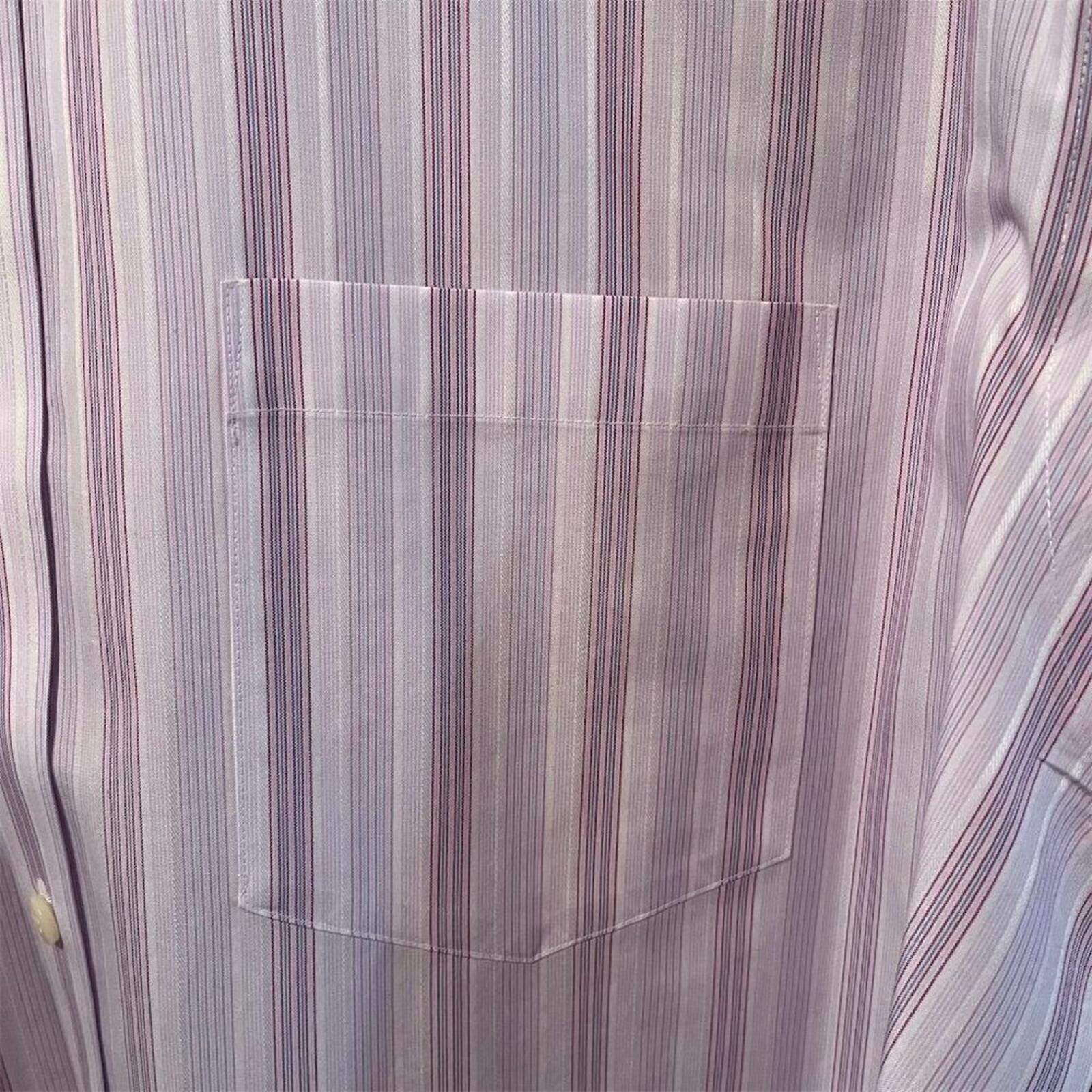 Banana Republic Banana Republic Non-Iron Classic Fit Striped Dress Shirt XL Size 44R - 5 Thumbnail