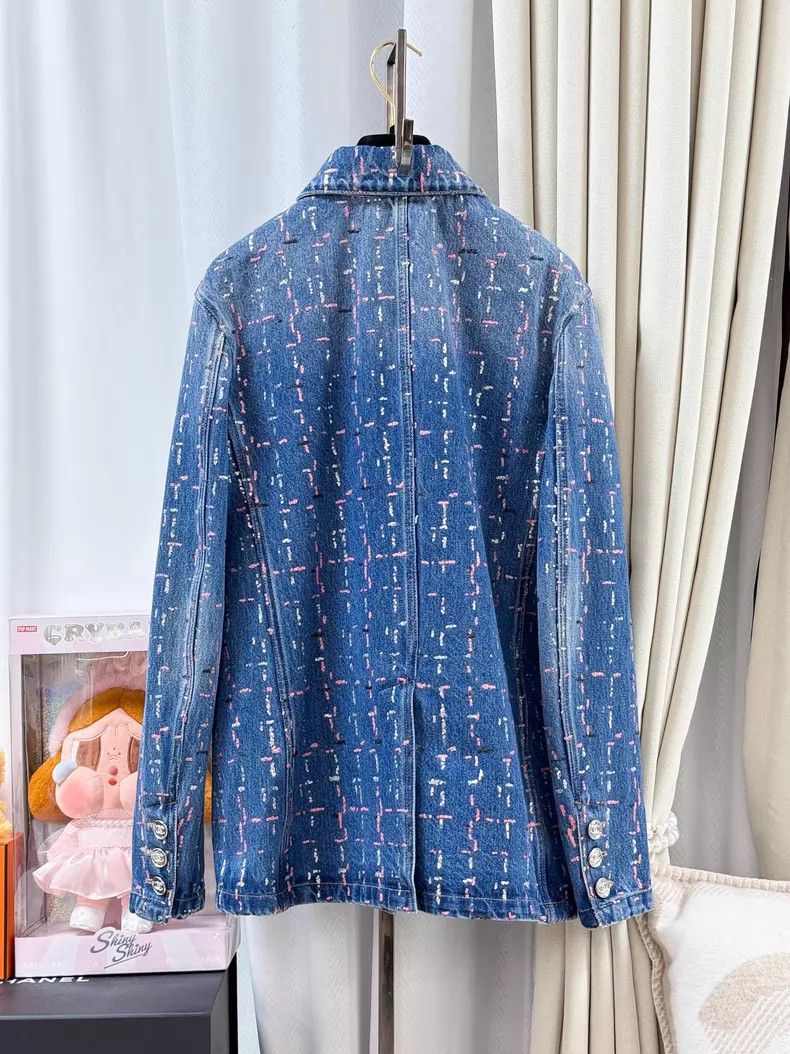 Chanel Chanel Colorful bead embroidery four-pocket denim jacket Size XS / US 0-2 / IT 36-38 - 3 Thumbnail