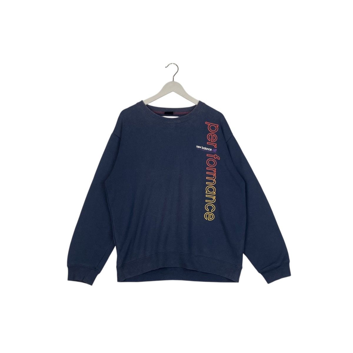 New Balance × Vintage Vintage New Balance Crewneck Sweatshirt Navy Blue Size US L / EU 52-54 / 3 - 2 Thumbnail