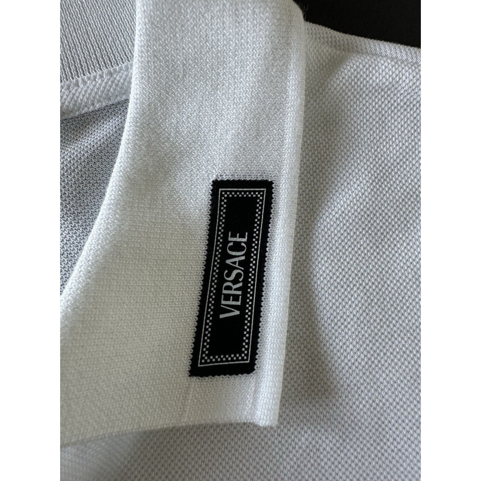Versace Versace White Piquet Cotton Polo Shirt 2XL 1013906 NWT $800 Size US XXL / EU 58 / 5 - 6 Thumbnail