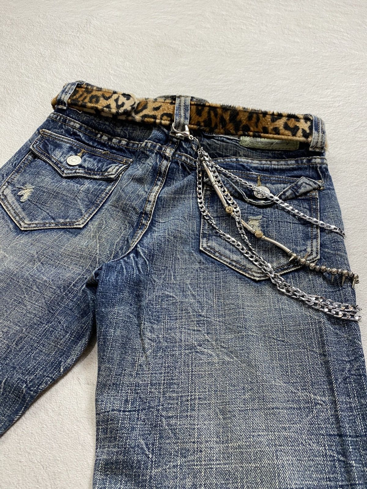 If Six Was Nine × Japanese Brand 2000s AFT Distressed opium style jean Size US 31 - 4 Thumbnail