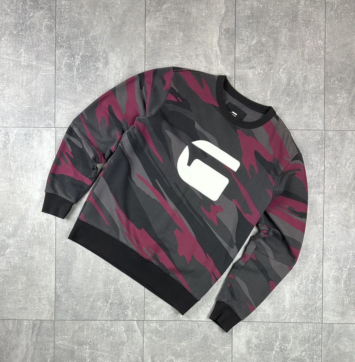 G-Star G Star Raw Camo Vintage Mens Overprint Logo Sweatshirt Size US S / EU 44-46 / 1 - 1 Thumbnail