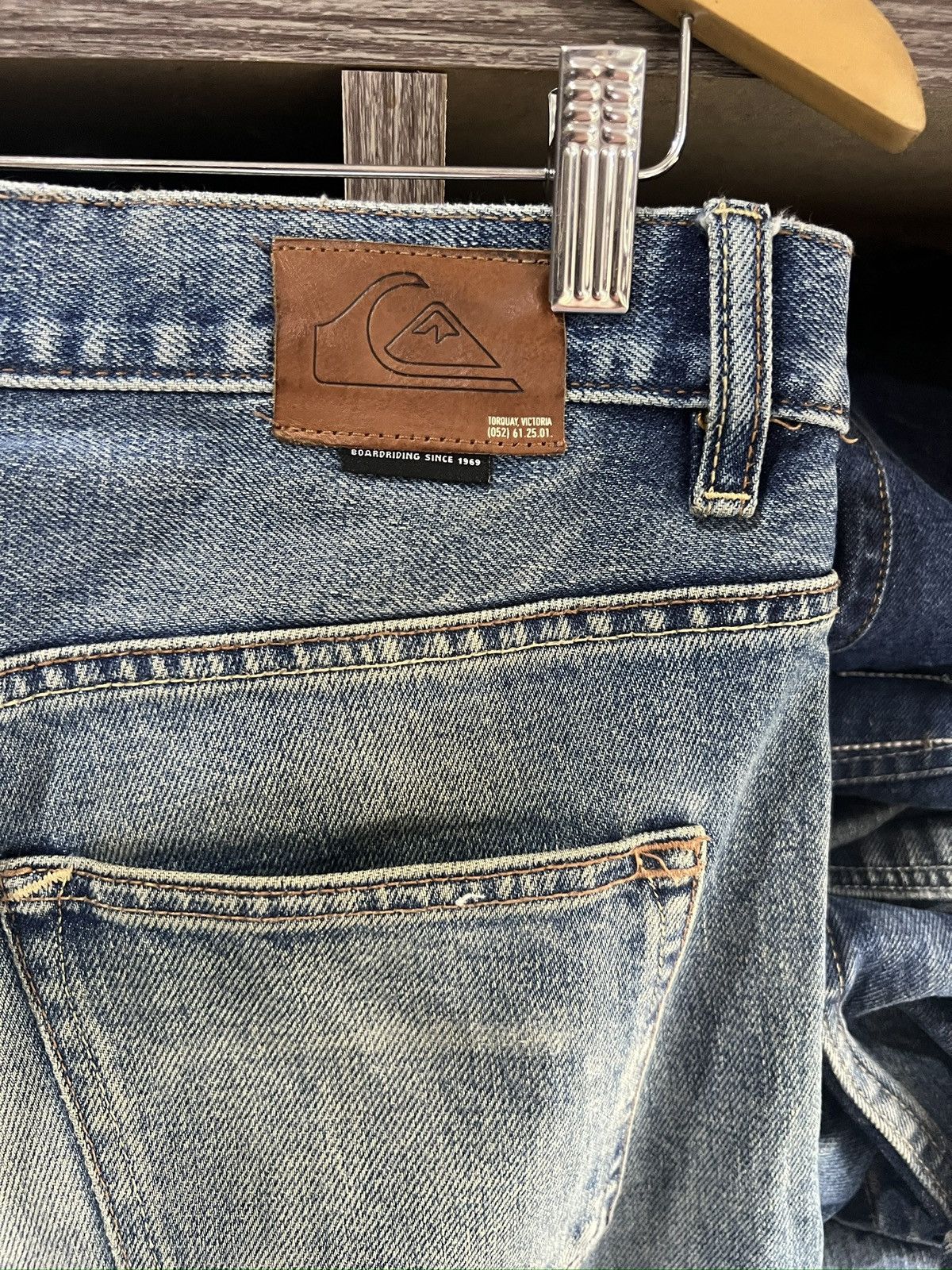 Quiksilver 🔥Rare Quiksilver Distressed Denim Size US 35 - 15 Thumbnail