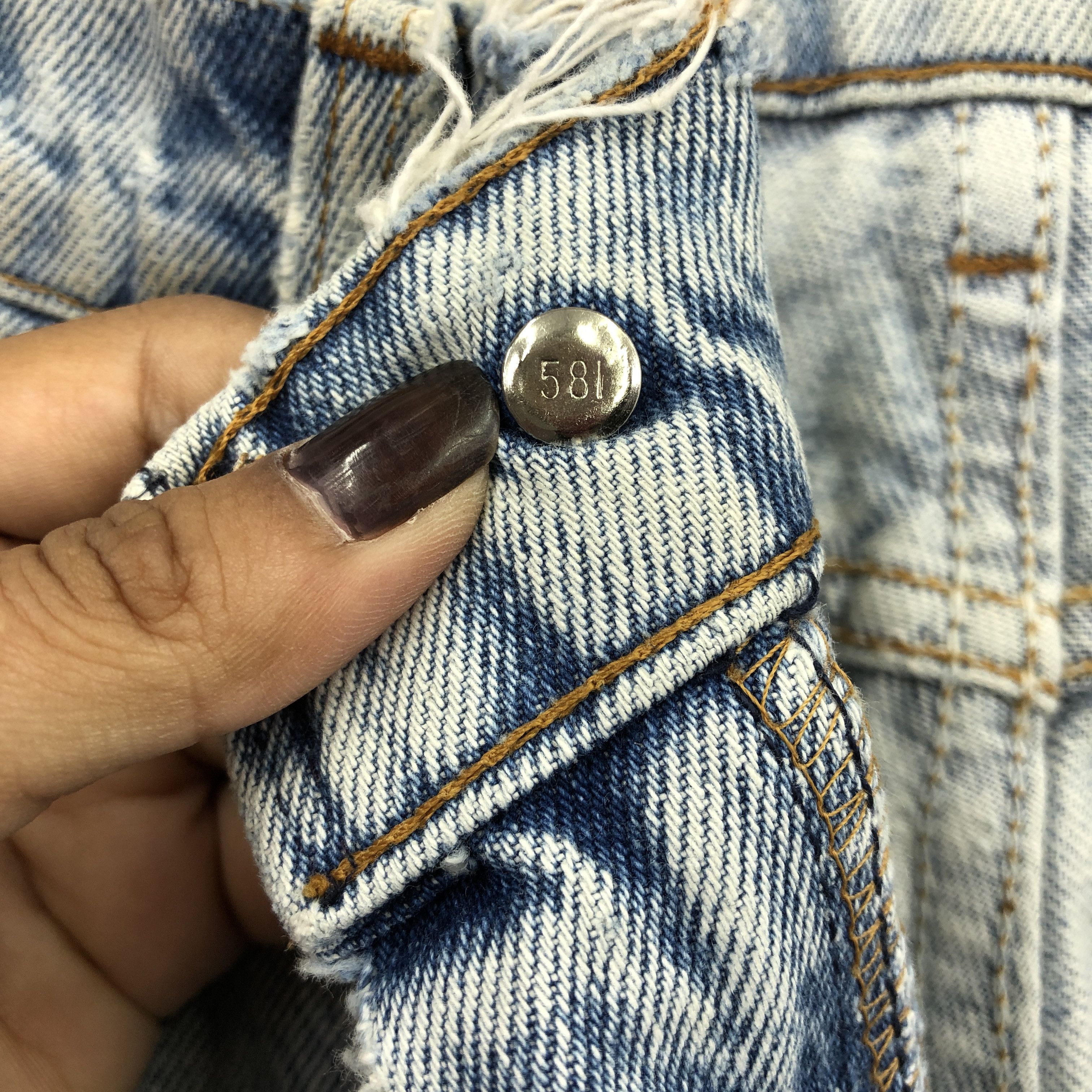 Levi's Vintage Levis 505 Distressed Orange Tab Faded Jeans Denim Size US 30 / EU 46 - 6 Thumbnail