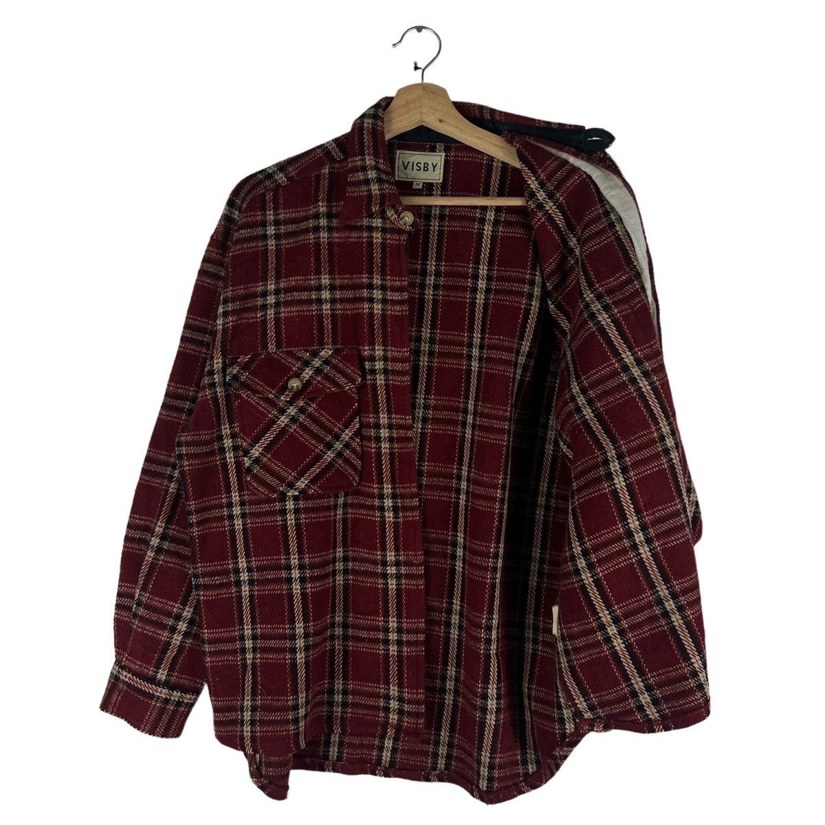 Flannel 🔥90’s Vtg Flannel Jacket Wool Visby Issey Miyake Japan Size US M / EU 48-50 / 2 - 8 Thumbnail
