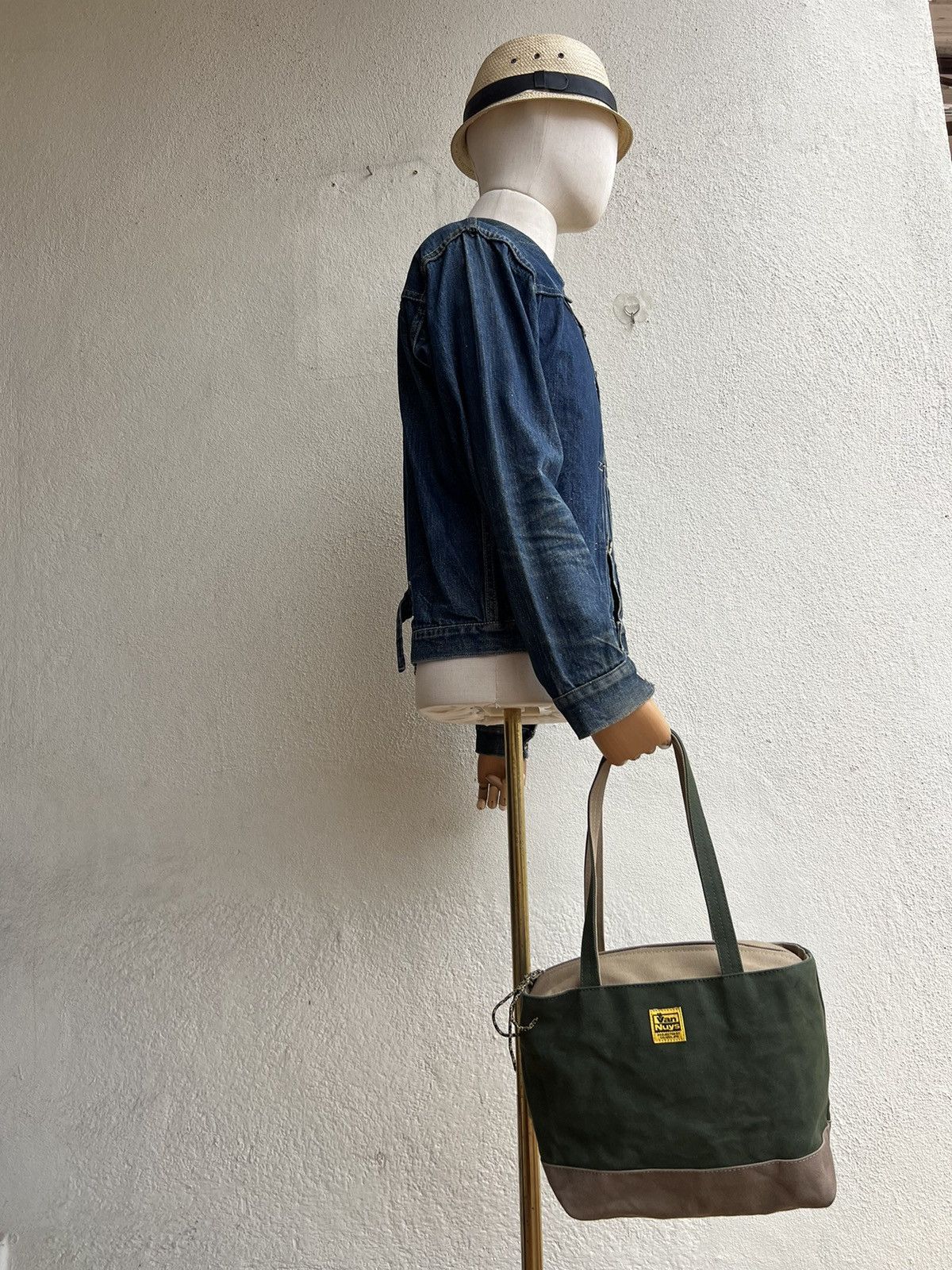 Vintage Van Nuys Japan Waxed Canvas Cotton Mini Tote Bag Size ONE SIZE - 17 Thumbnail