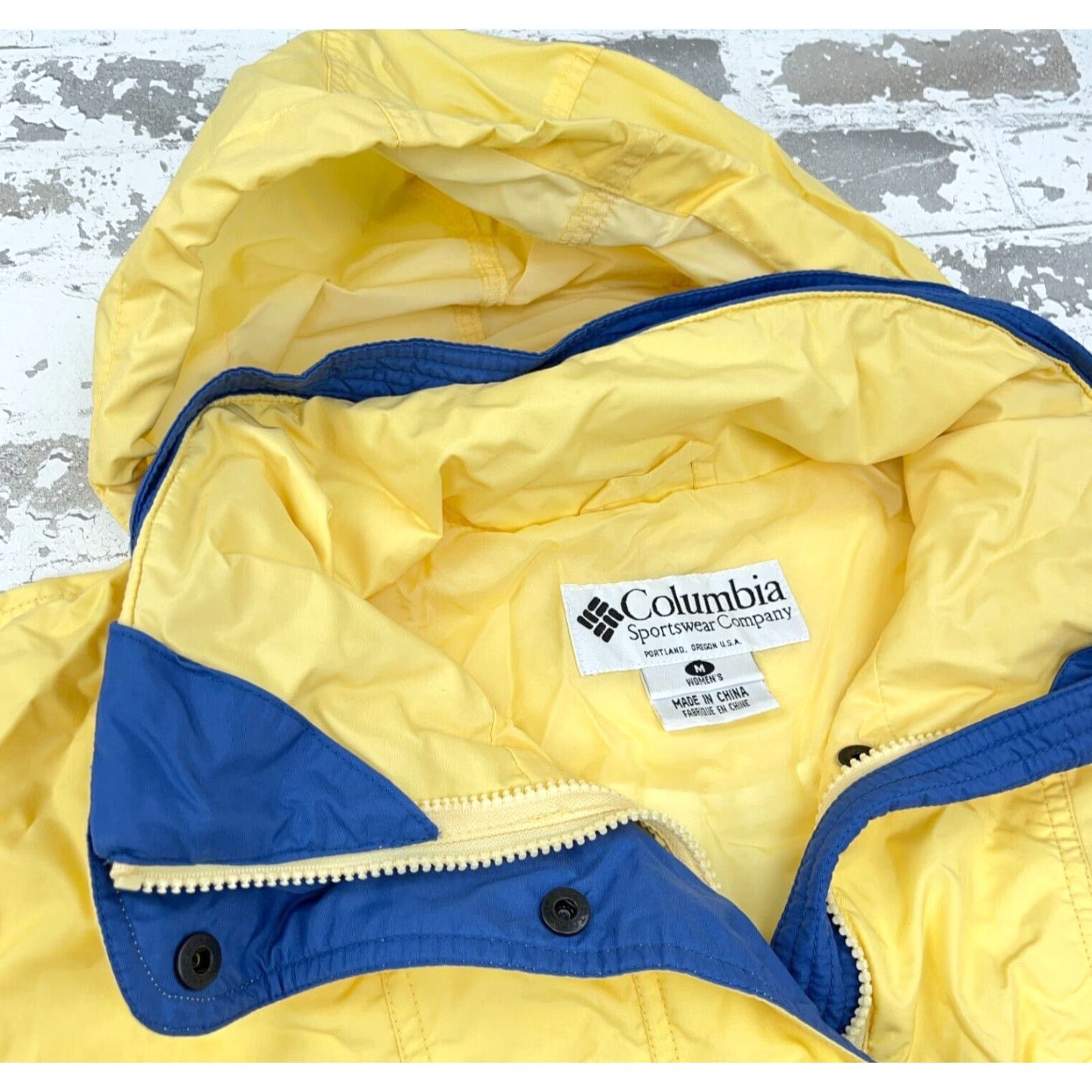 Vintage Columbia Jacket Women M Yellow Parka Ski Coat Winter Outdoors Weather Rain Hooded Pockets Waterproof Womens Size M / US 6-8 / IT 42-44 - 3 Thumbnail