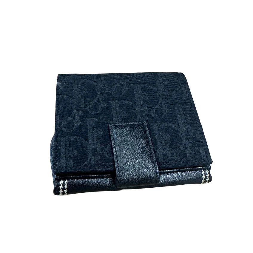 Dior Dior Mini Saddle Compact Wallet Flower Oblique Black Size ONE SIZE - 2 Thumbnail