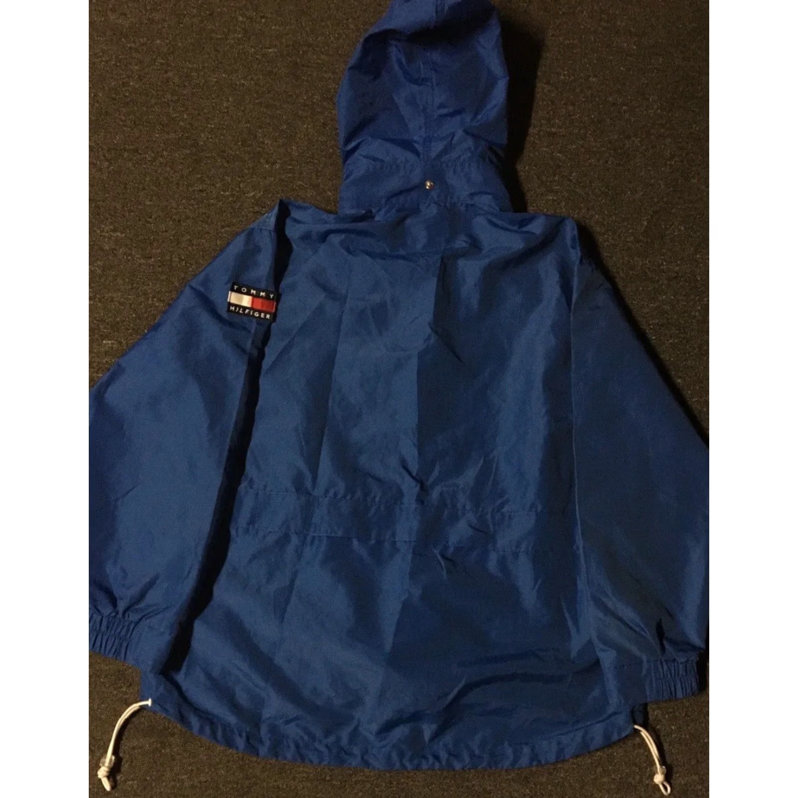 Tommy Hilfiger VINTAGE Tommy Hilfiger Flag Zip Jacket XL Men Blue 90s Hip Hop Nautical Sailing Rap College College USA USA Flag Logo Windbreaker Pockets Jacket Size US XL / EU 56 / 4 - 5 Thumbnail