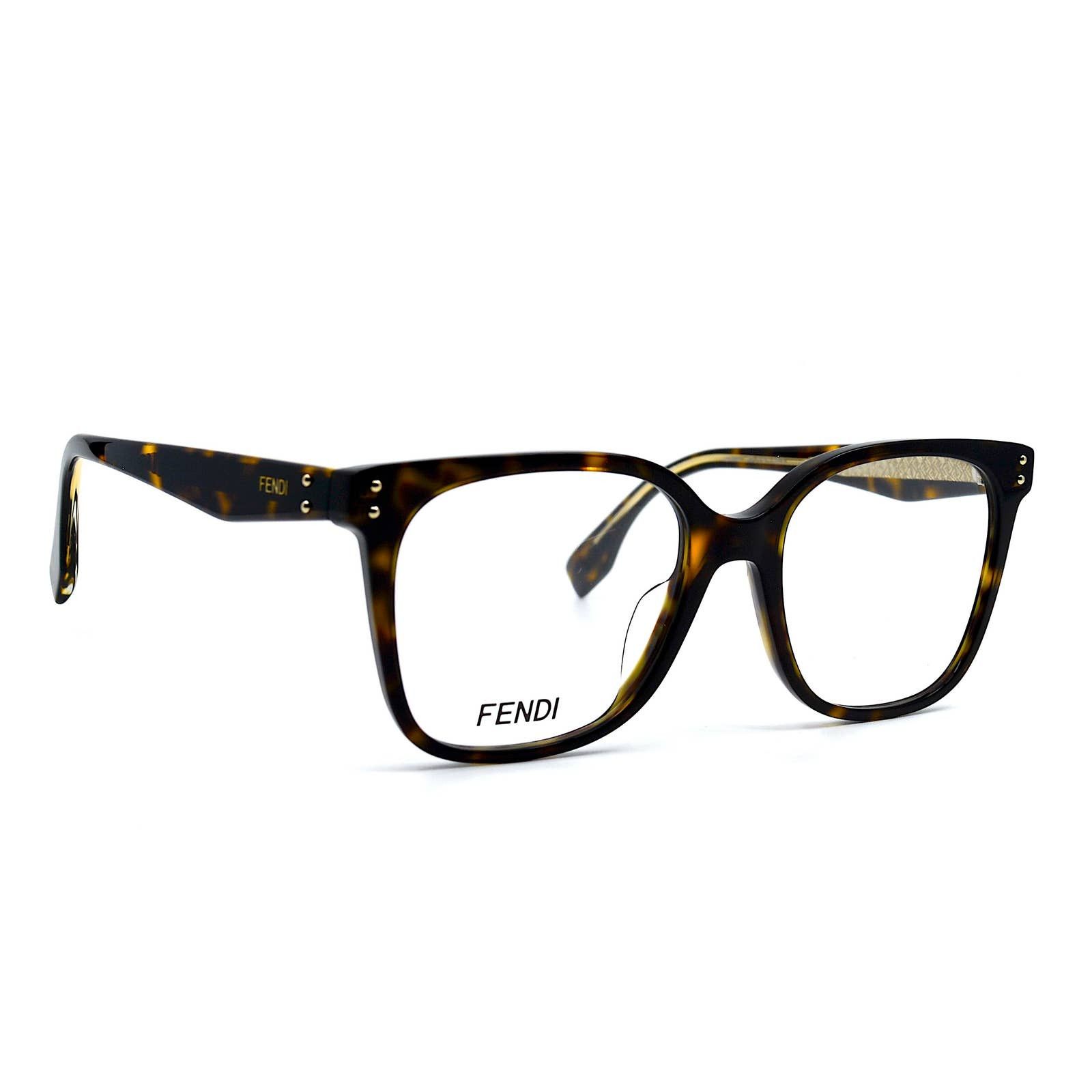 ?️ New Fendi FE50024I 053 Eyeglasses - Dark Havana Frame 52mm Fendi Fendi FE50055I 052 Eyeglasses Dark Havana 54mm Square  main image 2