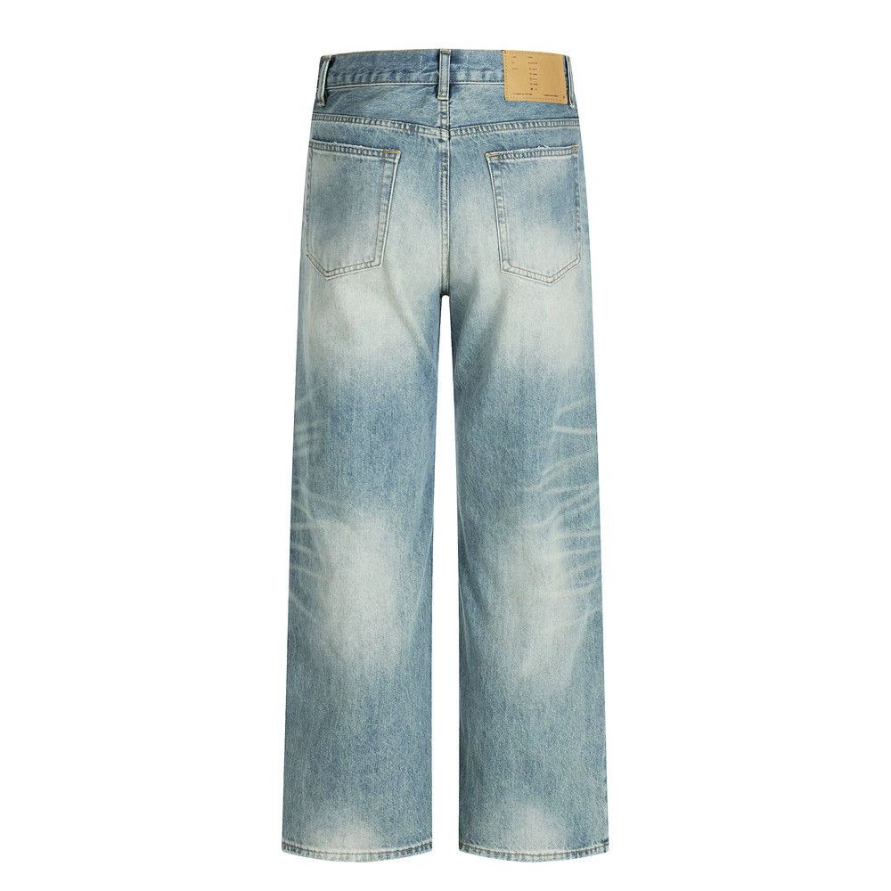 Vintage Punk men's cleanfit distressed washed jeans Size US 34 / EU 50 - 2 Thumbnail