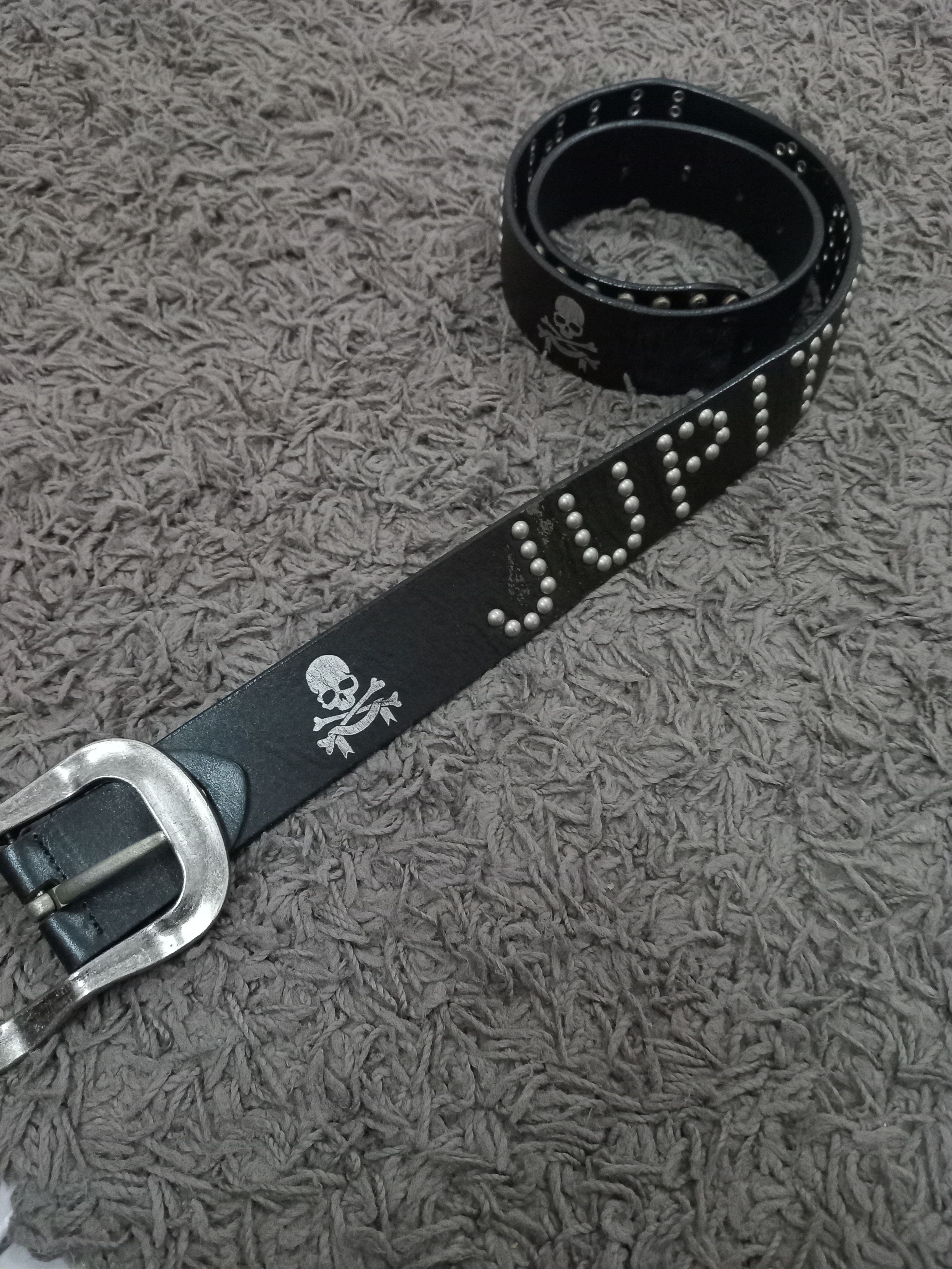 Japanese Brand Vintage Jupiter Juno Studded Leather Belt Size 34 - 7 Thumbnail