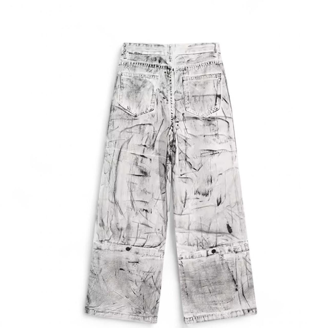 Other White bleached high-waisted wide-leg jeans Size US 30 / EU 46 - 2 Thumbnail