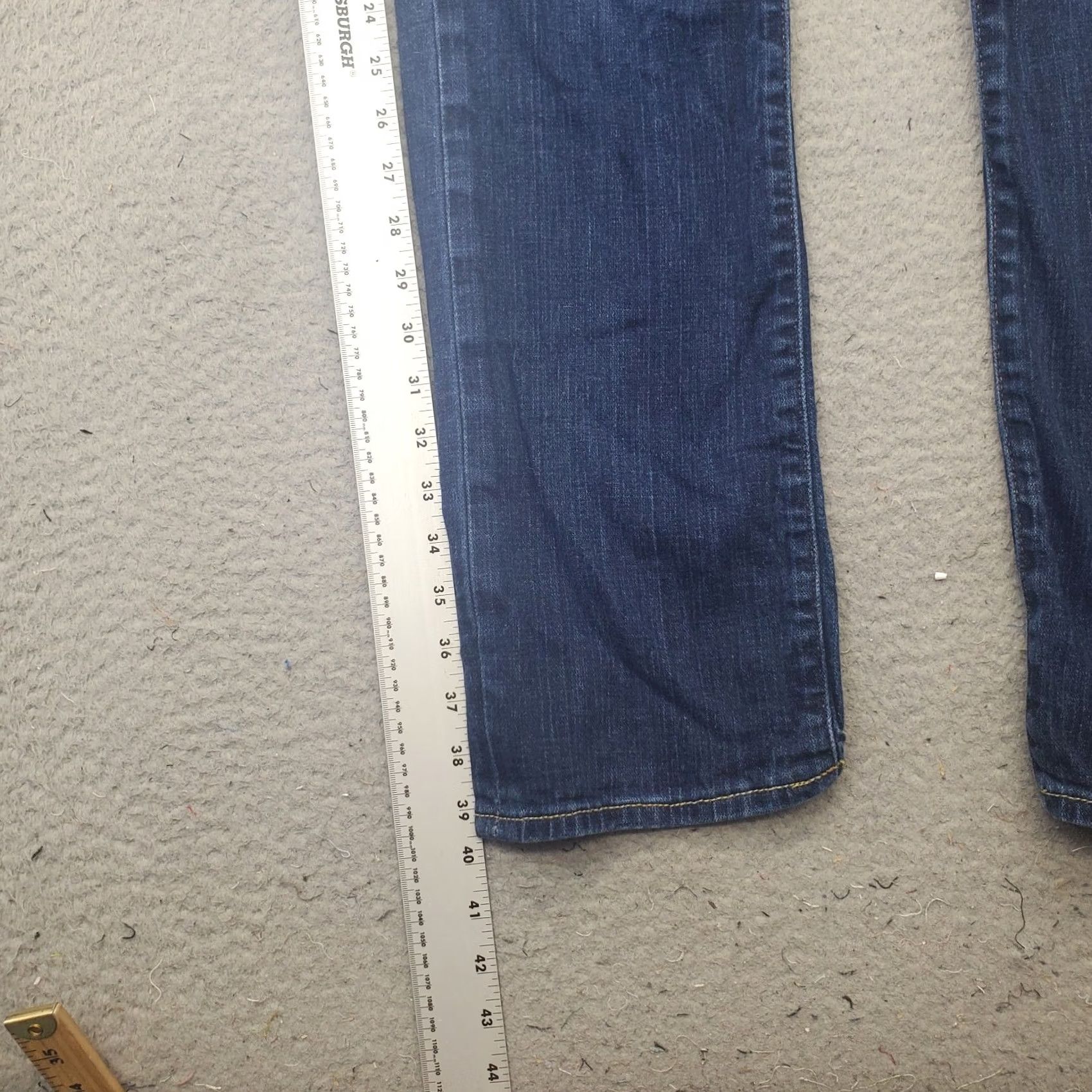 Denime X2 Womens Size 12 Jeans Blue Stretch Denim Straight Leg 5-Pocket Regular Inseam 30.5" Casual Boho Vintage: Pre-owned Size 34" / US 12 / IT 48 - 3 Thumbnail