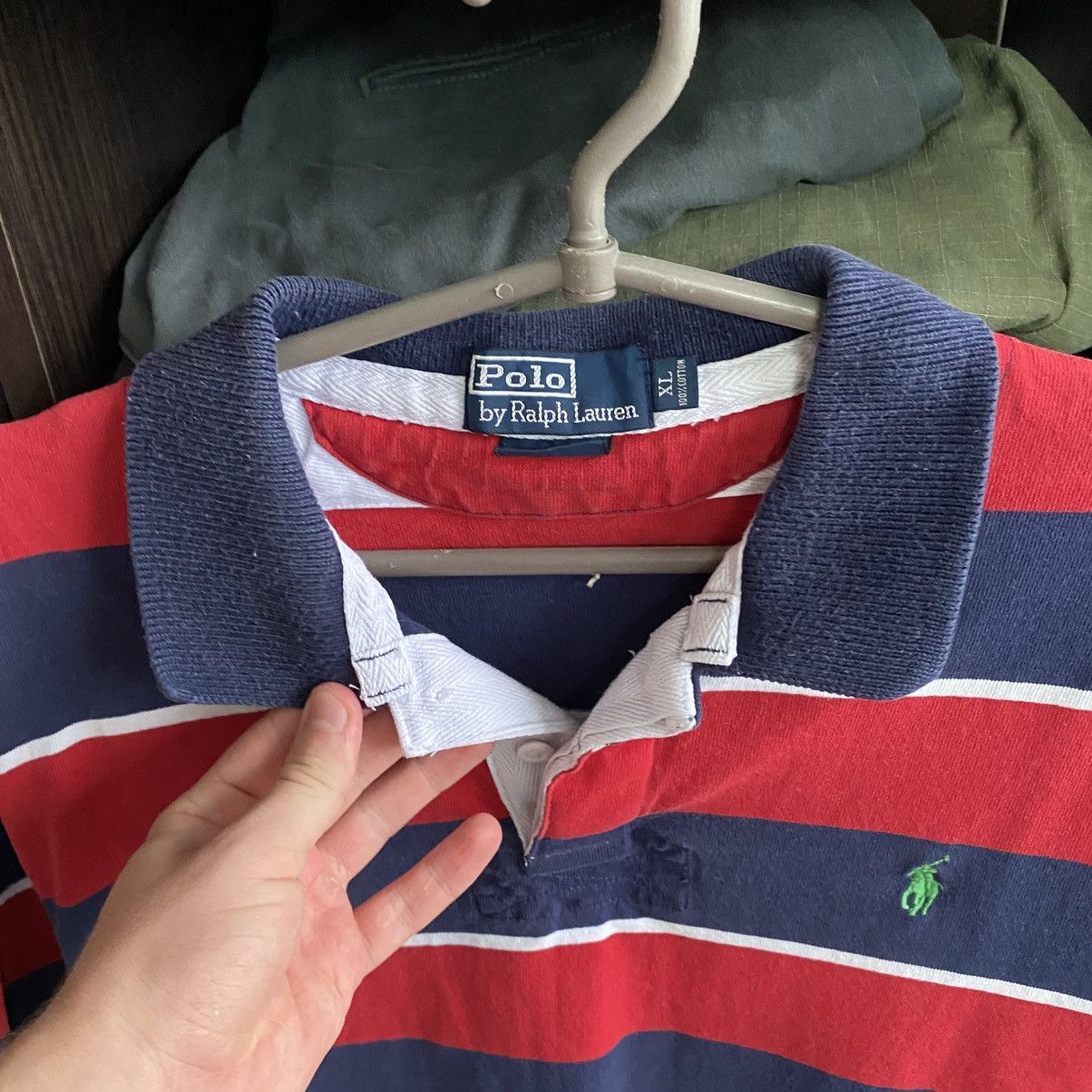 Polo Ralph Lauren Vintage Polo Ralph Lauren small pony multicolour polo Size US XL / EU 56 / 4 - 5 Thumbnail
