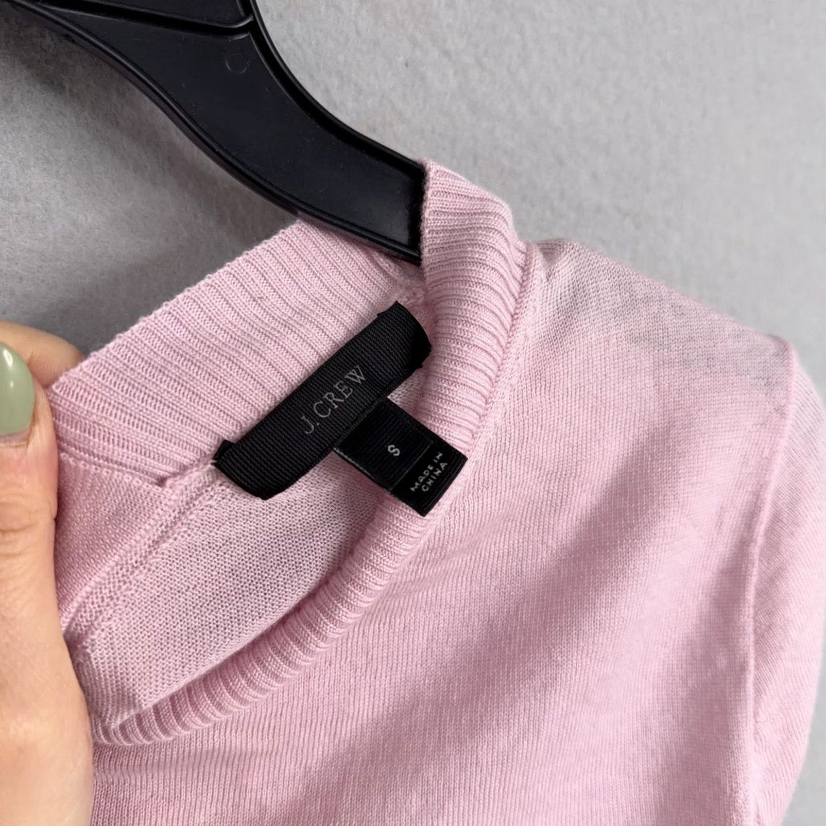 J.Crew J.CREW Sweater Wrap Womens Small Pink Merino Wool Back Bow Tie V-Neck Knit Size S / US 4 / IT 40 - 3 Thumbnail