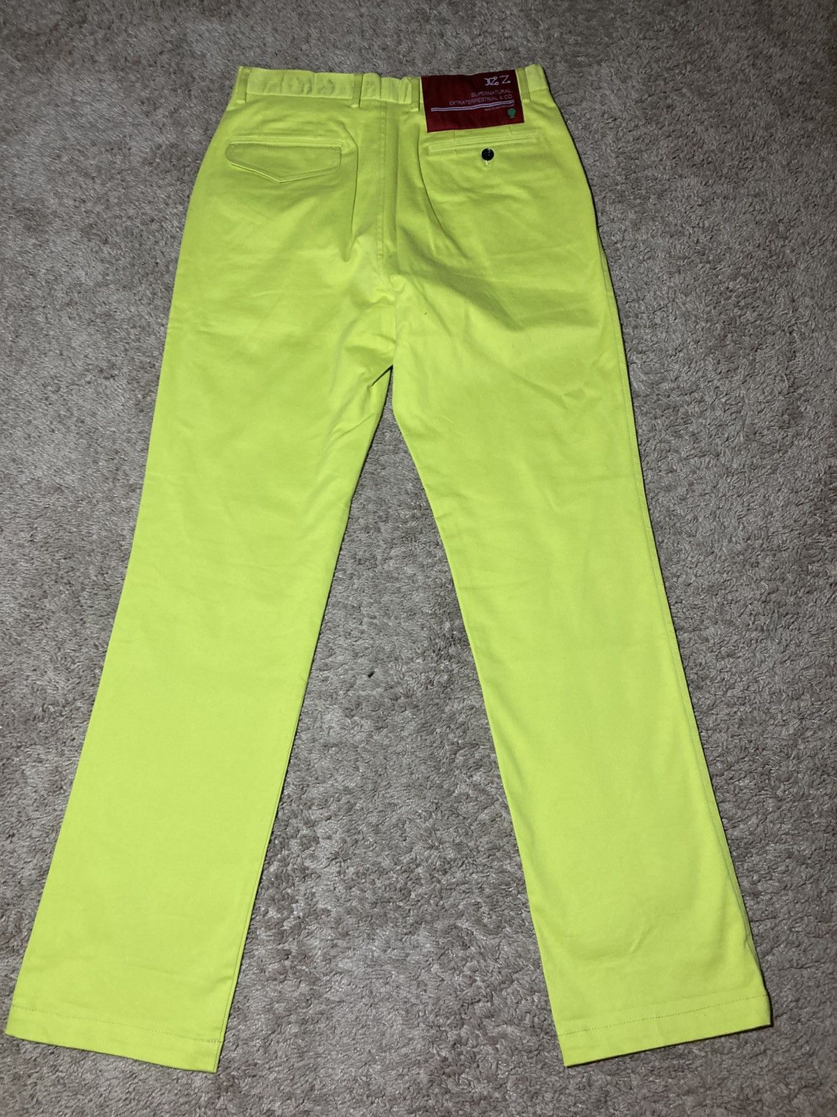 Xander Zhou SS18 Xander Zhou Pleated Trouser Volt Green Logo XZ Alien Size US 28 / EU 44 - 7 Thumbnail
