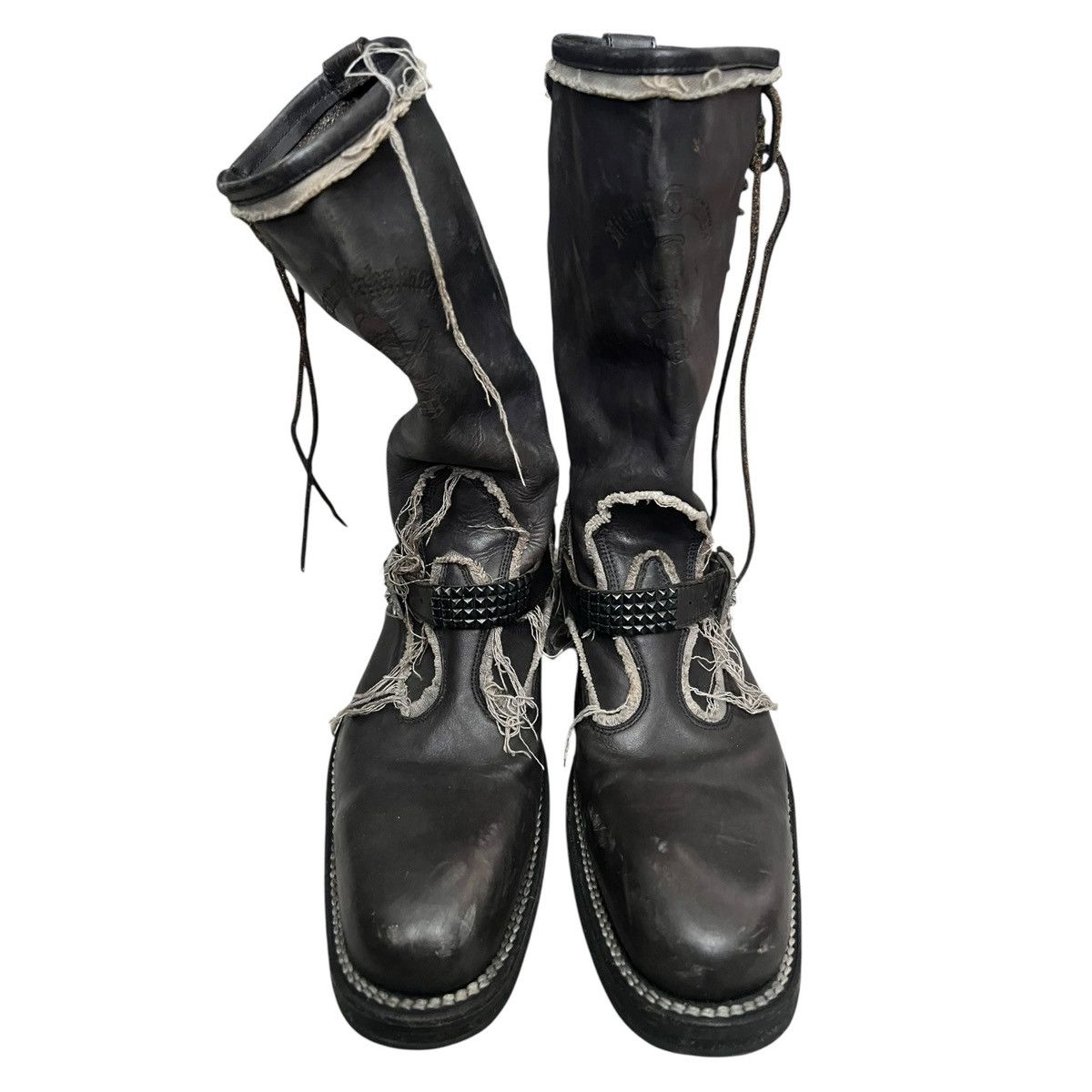 Japanese Brand Hiromu takahara raw edge boots | Grailed