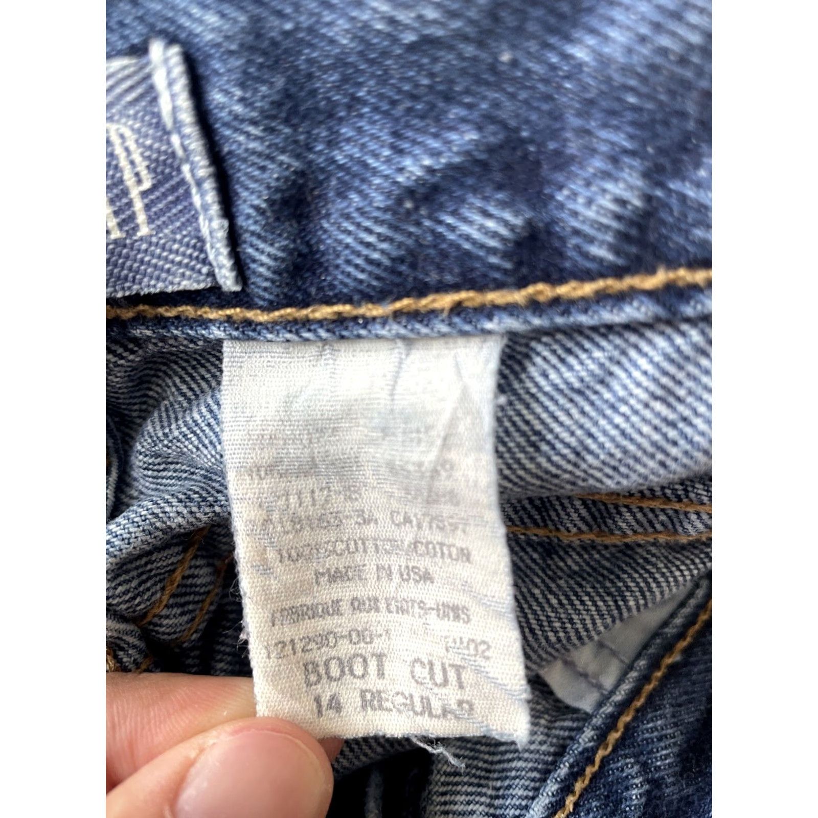 Gap VINTAGE Gap Relaxed Bootcut Jeans Womens 14 Reg 32x30 High Rise Button Fly Blue Denim 5-Pocket Womens Jeans Boys? Wait. Size 36" / US 14 / IT 50 - 5 Thumbnail