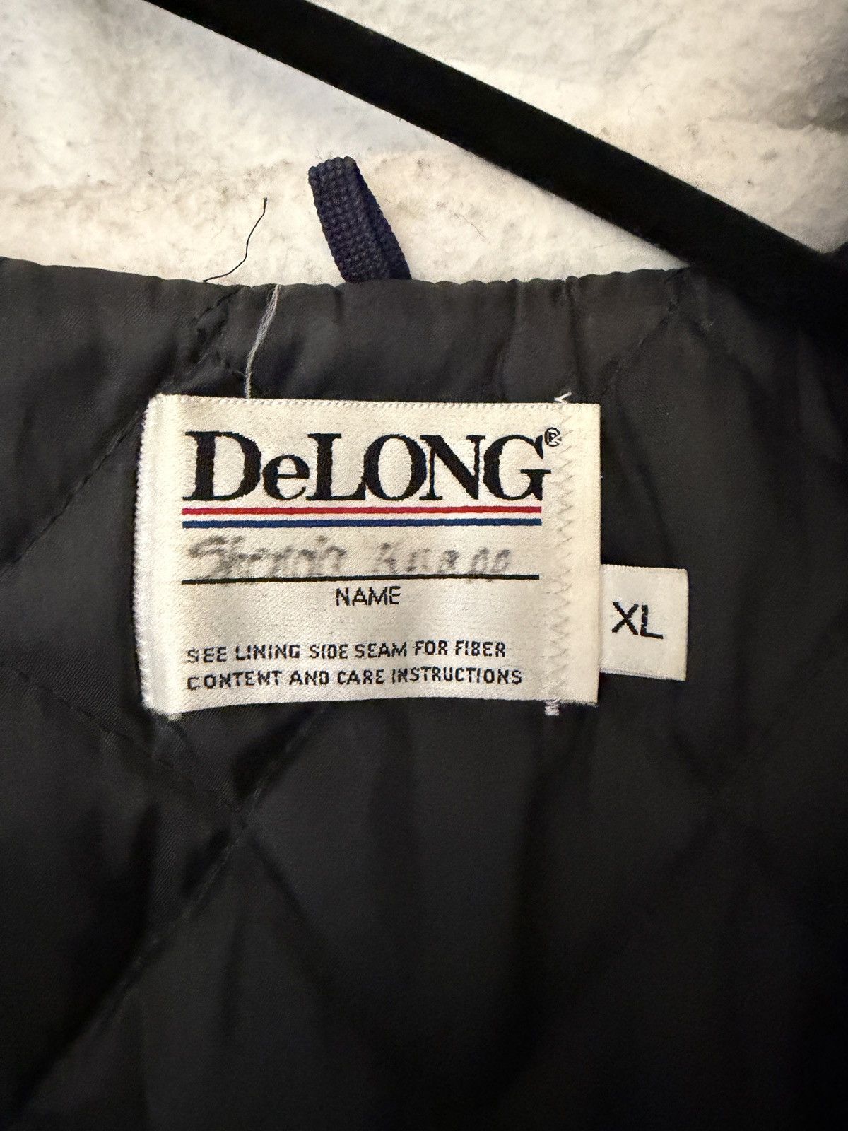 Delong Vintage Wool Delong Varsity jacket with zip hood Size US XL / EU 56 / 4 - 5 Thumbnail