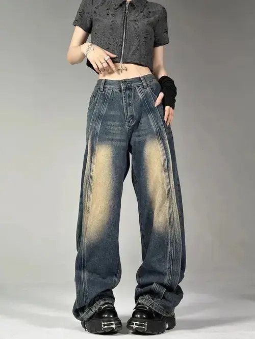 Jean Washed Retro Jeans Size 32" / US 10 / IT 46 - 3 Thumbnail