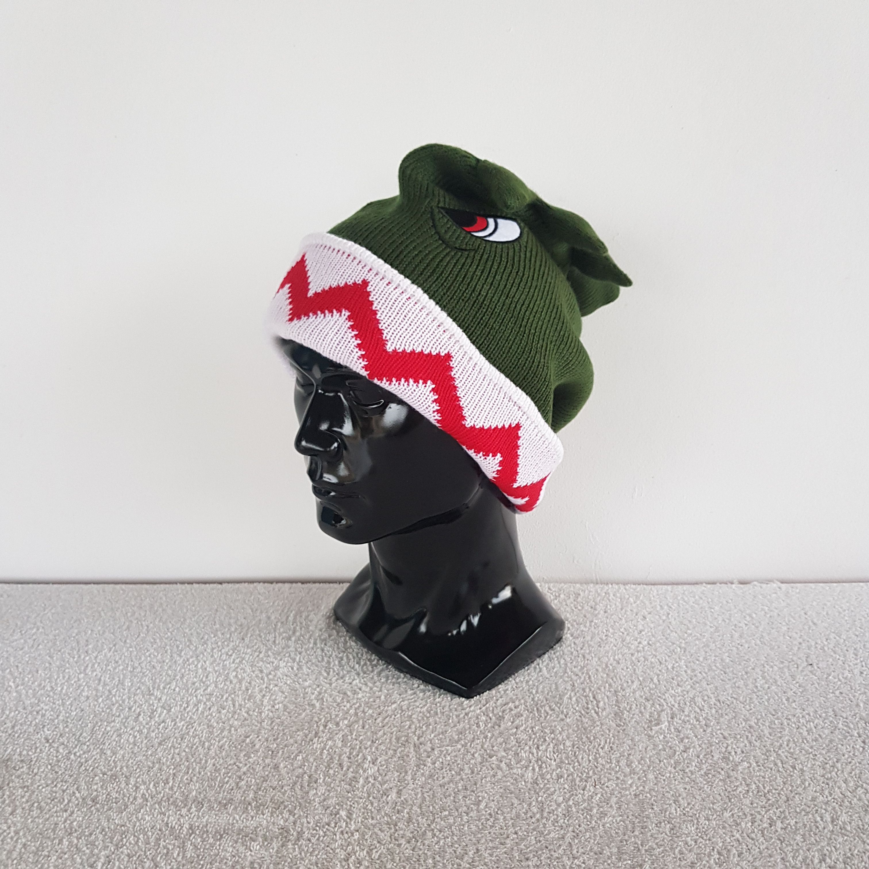Universal Studios Vintage Jurasic Park Beanie Dinasour Funny Snow Caps Hat. Size ONE SIZE - 1 Thumbnail