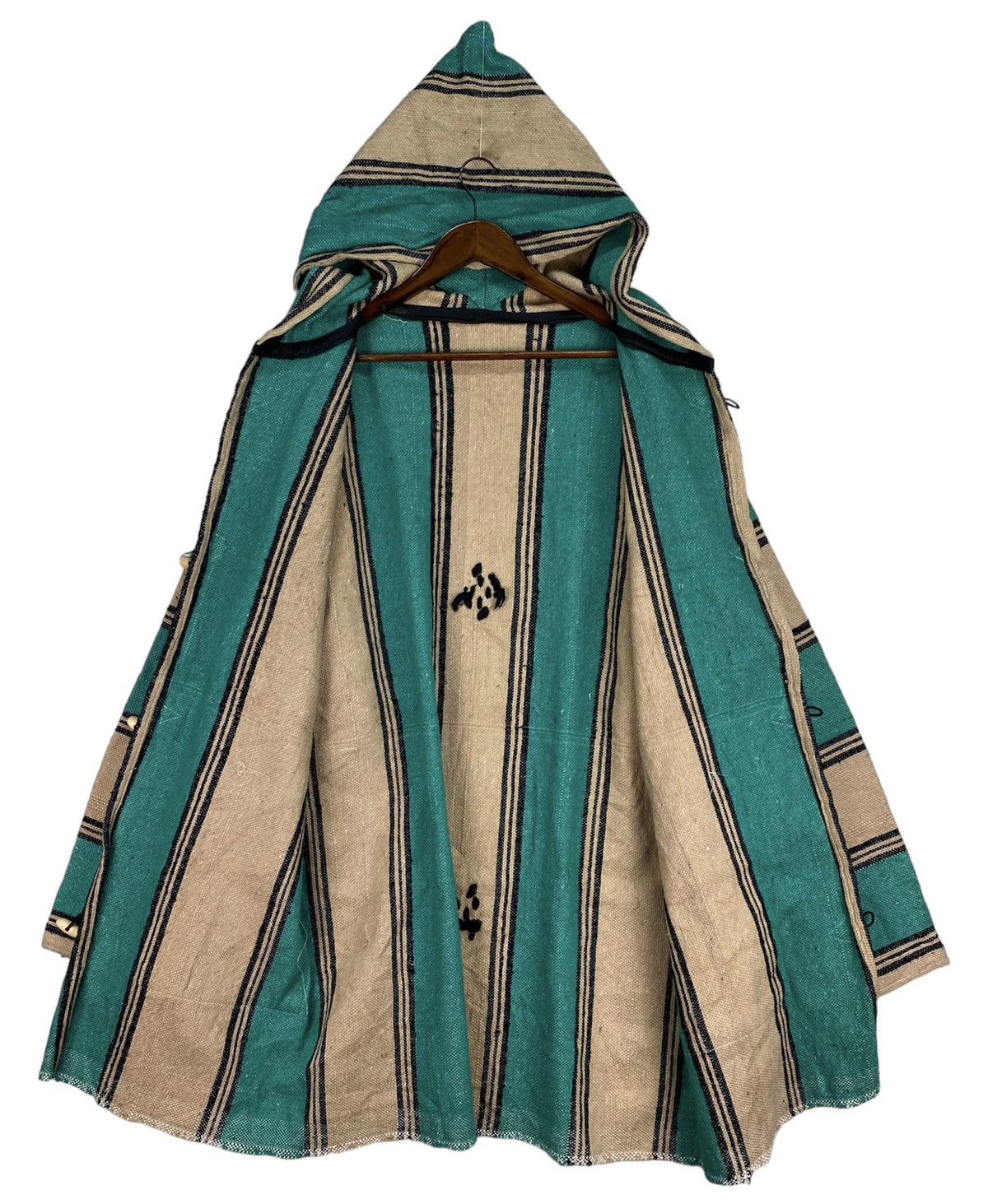 Vintage ❗️RARE❗️Burlap Stripe Hooded Jacket Size US XL / EU 56 / 4 - 3 Thumbnail