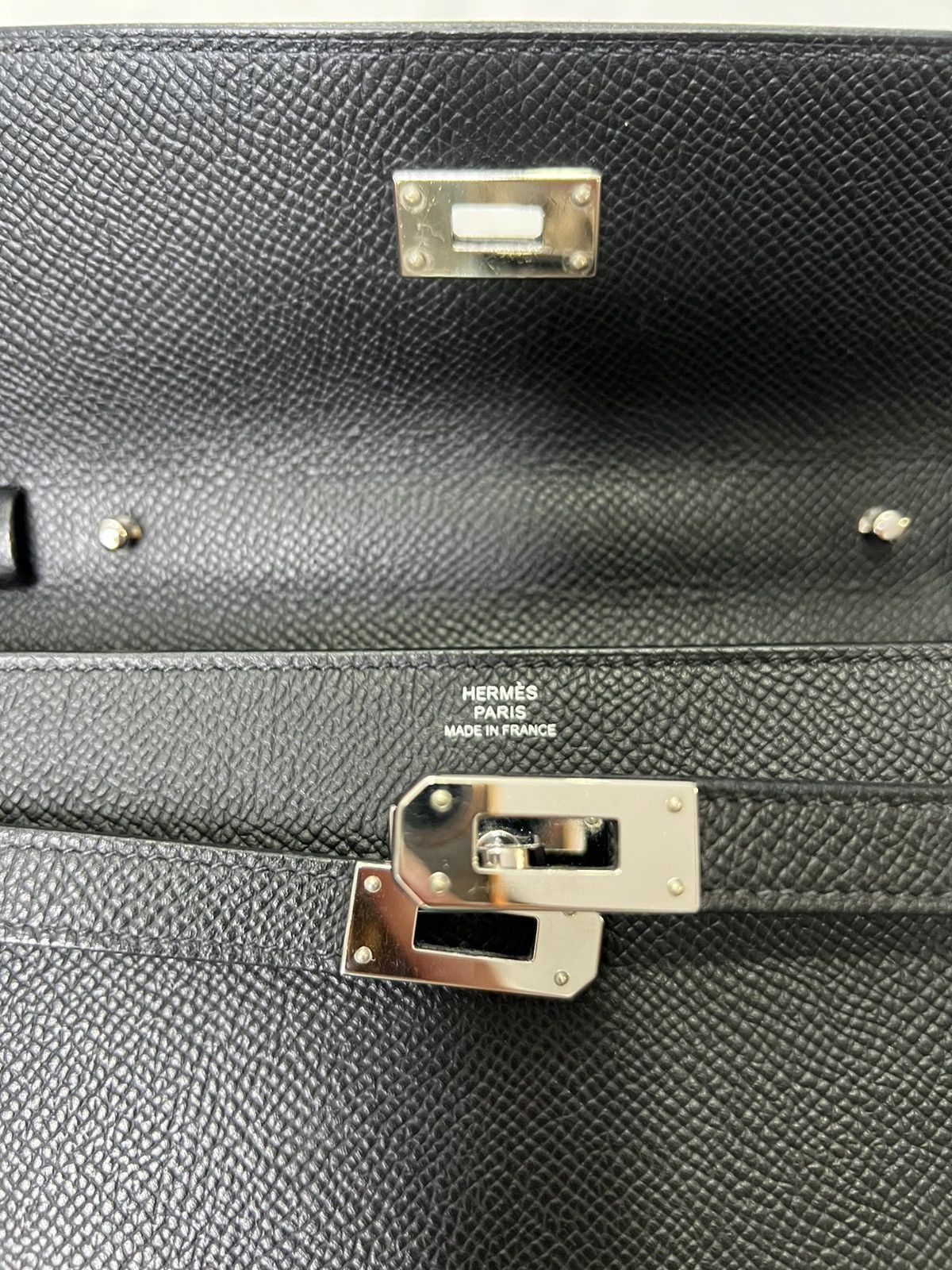 Hermes Hermes 2025 Kelly To Go Epsom Black / Silver Leather Bag Size ONE SIZE - 5 Thumbnail
