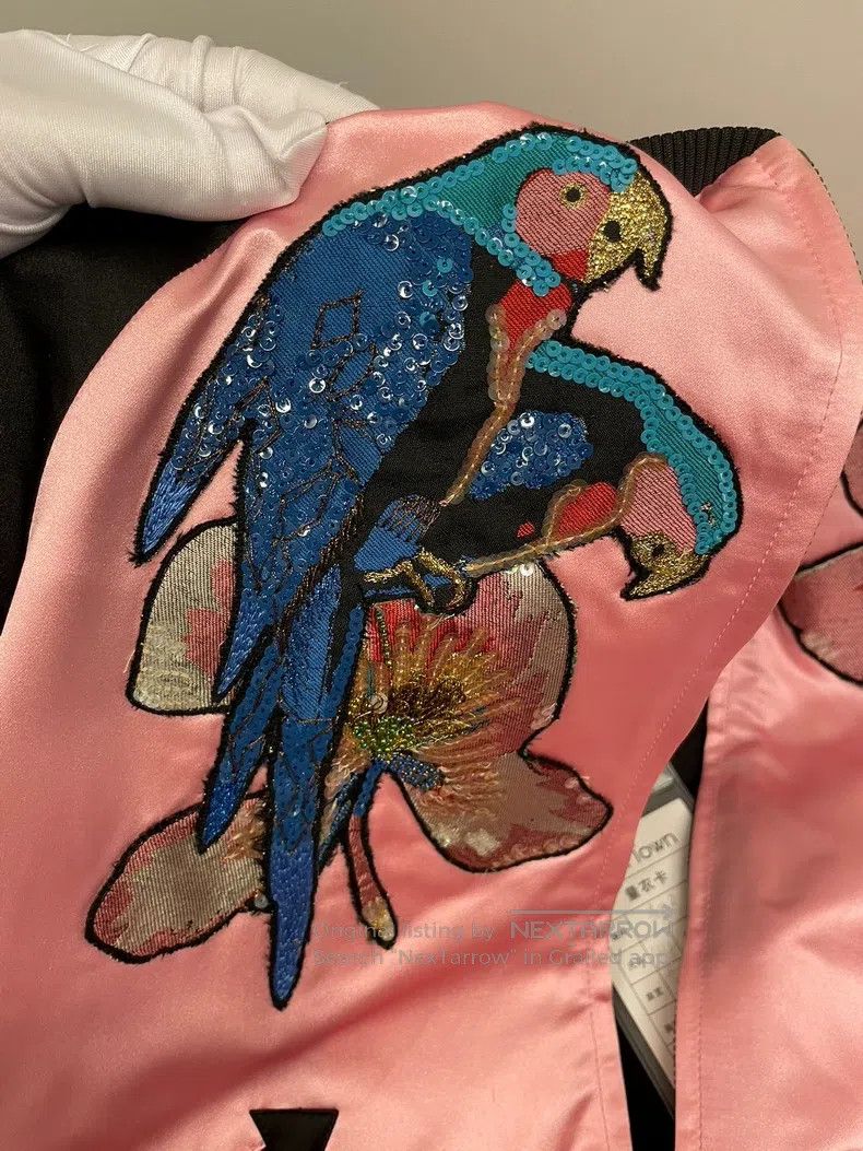 Valentino Valentino Aqua pink black embroidered mulberry silk jacket Size XL / US 12-14 / IT 48-50 - 8 Thumbnail