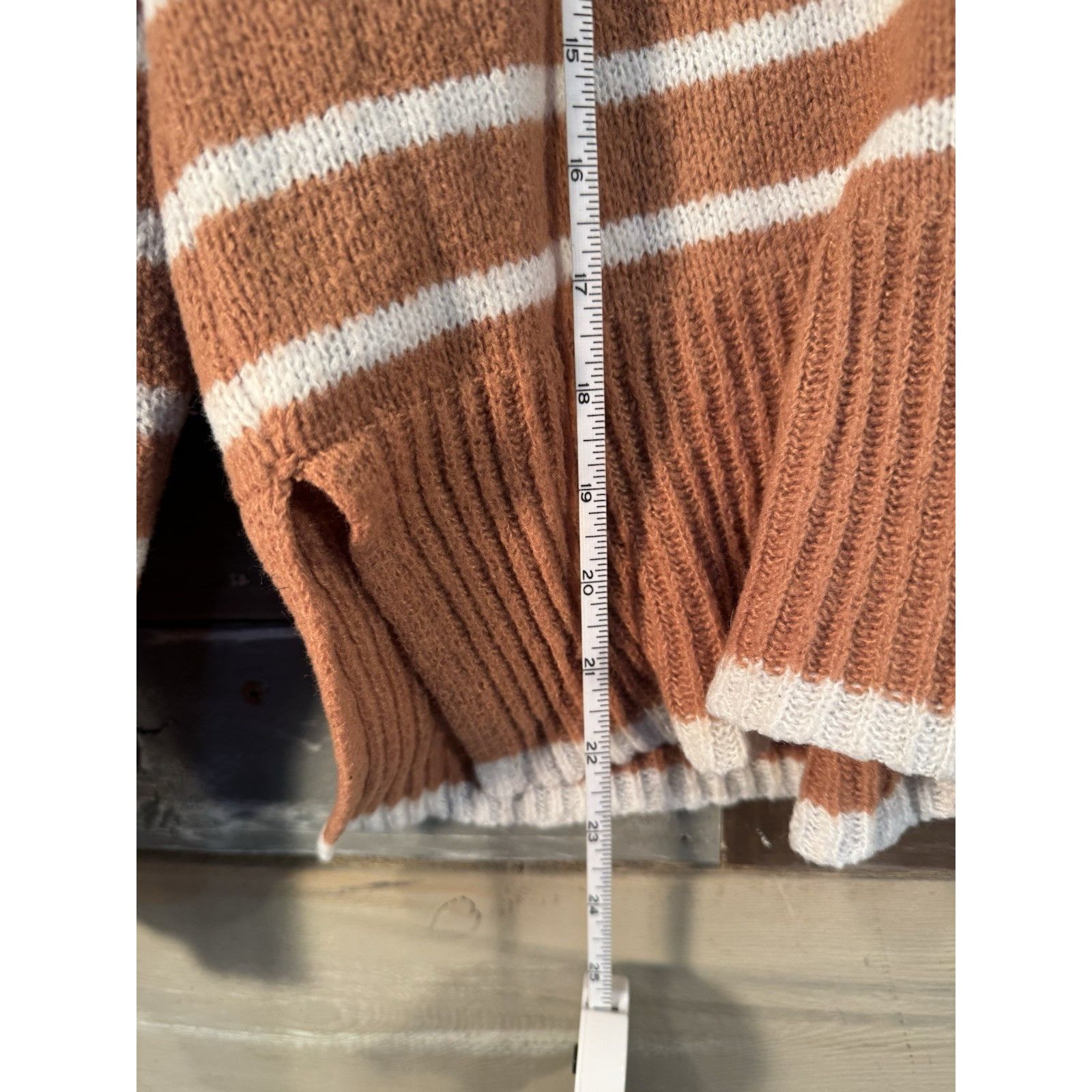 Other New In Knit Brown Stripe Sweater Oversized Women’s Medium US Size M / US 6-8 / IT 42-44 - 5 Thumbnail