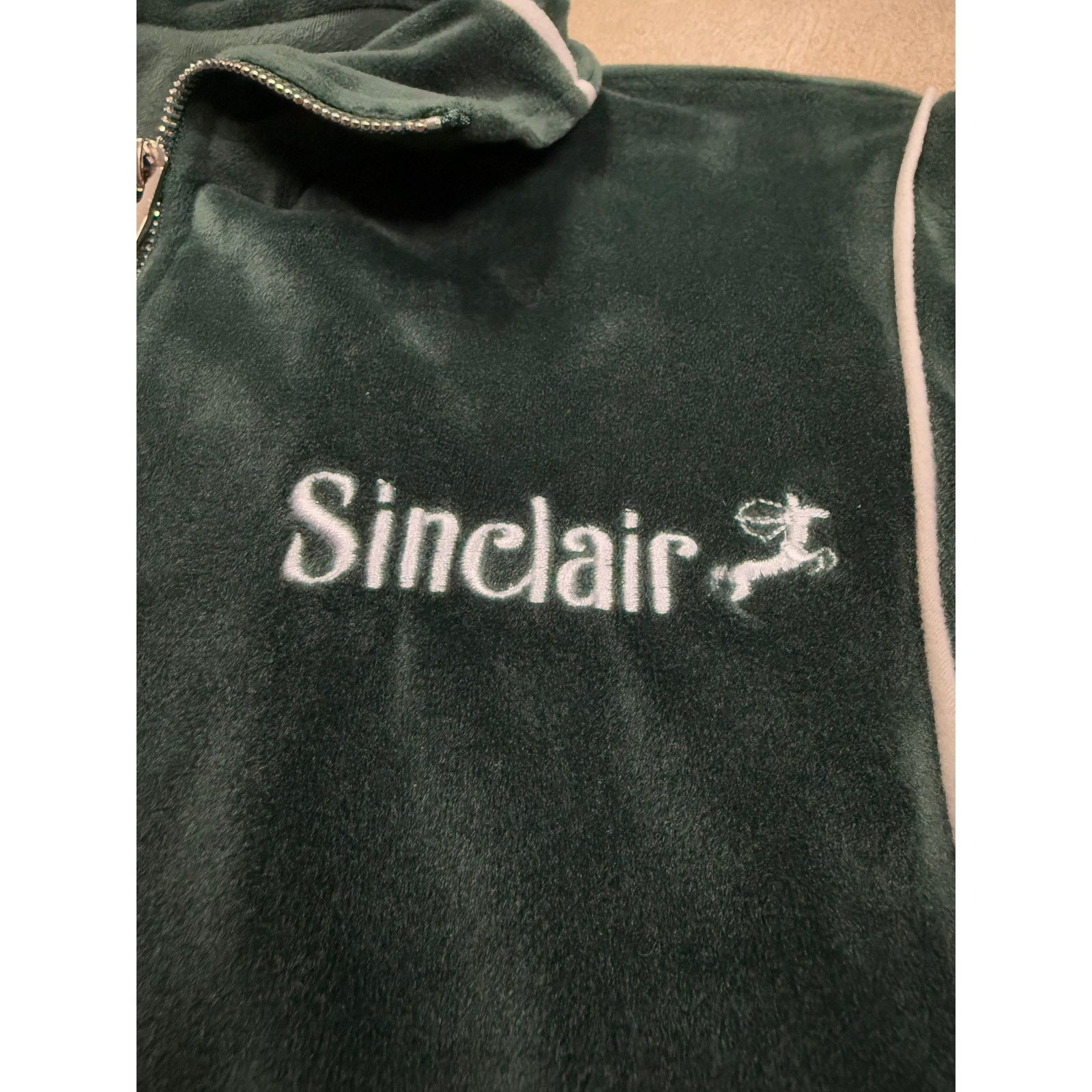 Sinclair Global Sinclair Satin Zip Up Green Used Medium Size US M / EU 48-50 / 2 - 2 Thumbnail