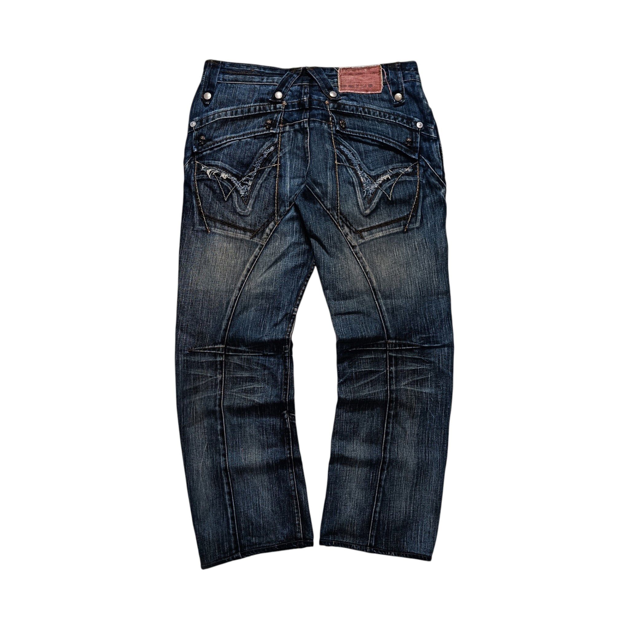 Other Tough Jeansmith Skull Panel Denim Y2K Size US 34 / EU 50 - 2 Thumbnail