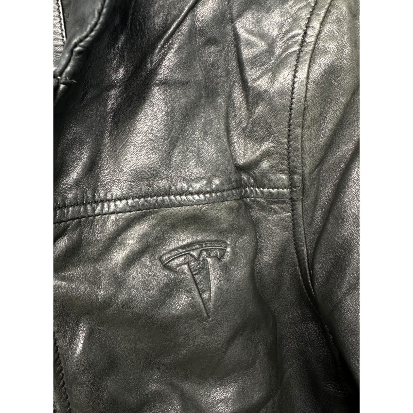 Vintage Tesla Womens Leather Jacket XS Size Black Zipper Biker Shirt Jacket Womens XS Tesla Leather Jacket Black XS Women’s Jacket Size XS / US 0-2 / IT 36-38 - 3 Thumbnail