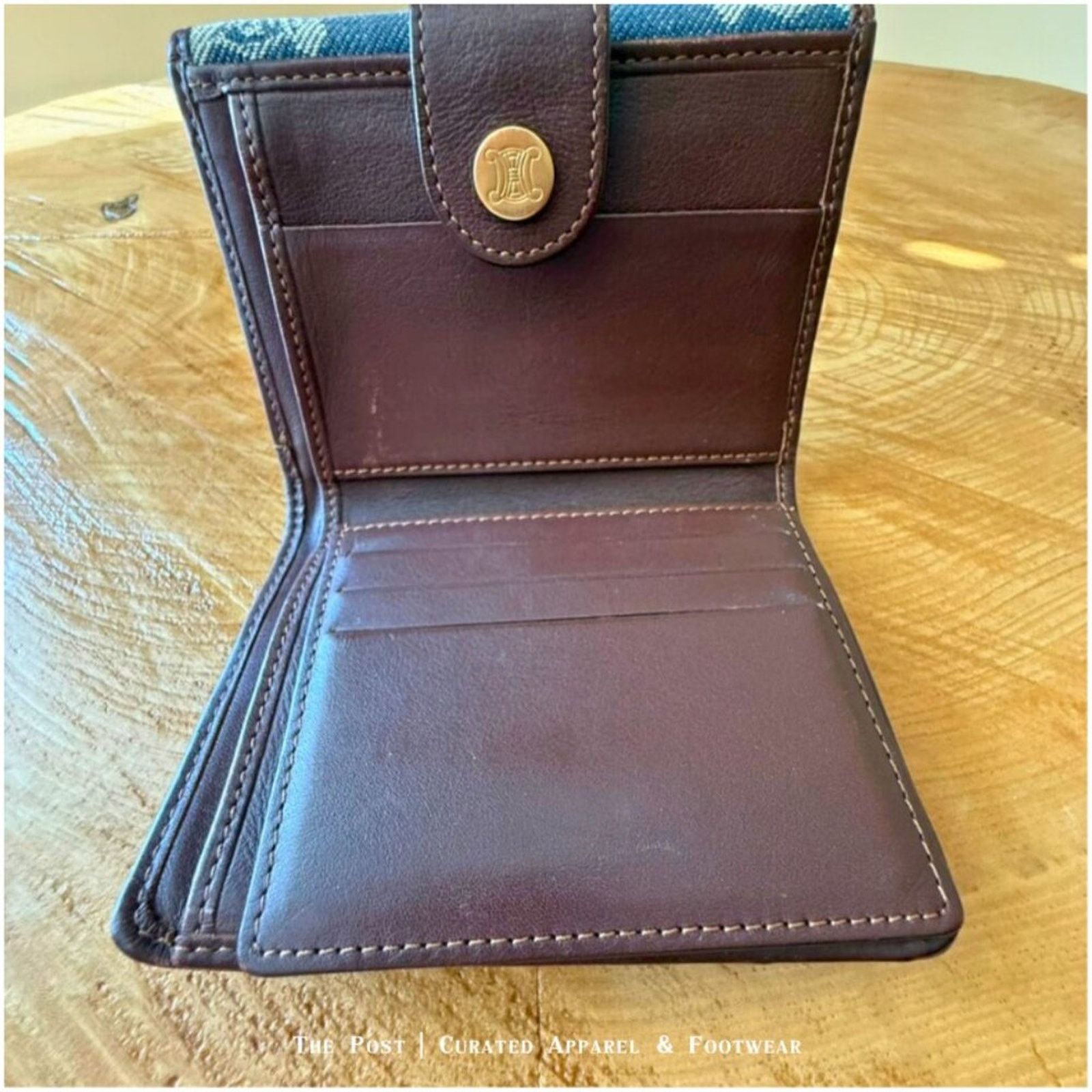 Celine Celine 🏷️ Macadam Denim & Leather French Wallet (Unisex) Size ONE SIZE - 6 Thumbnail