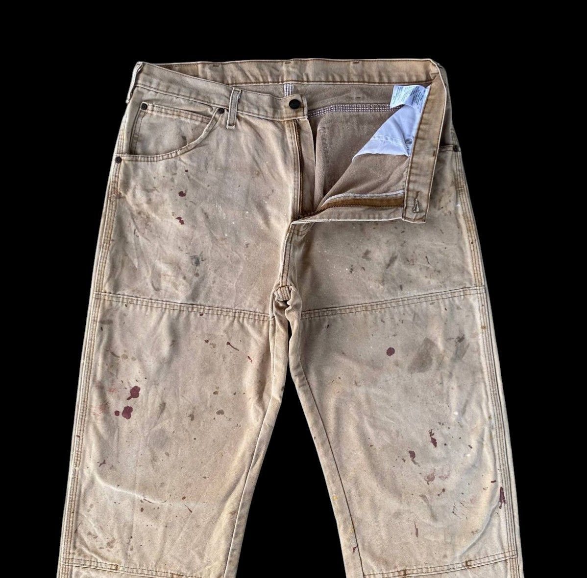 Dickies VINTAGE DICKIES DOUBLE KNEE DISTRESSED DENIM SPLATTER PAINT Size US 35 - 7 Thumbnail