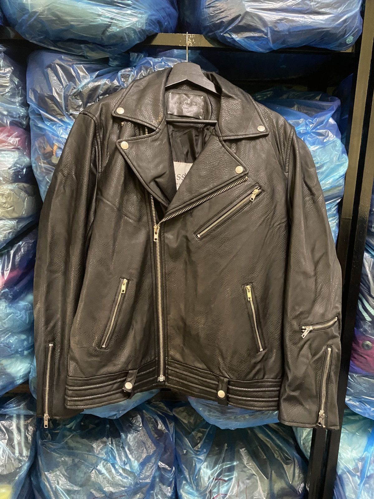 If Six Was Nine Dress Volume Korean Black Leather Biker Jacket Size US L / EU 52-54 / 3 - 1 Thumbnail
