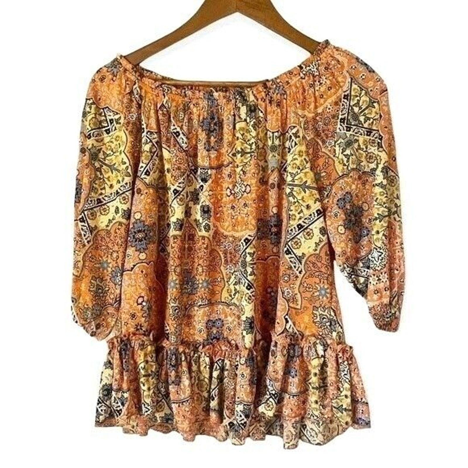 Other Melloday Peplum Patchwork Blouse NWT Women's Size Small Size S / US 4 / IT 40 - 1 Thumbnail