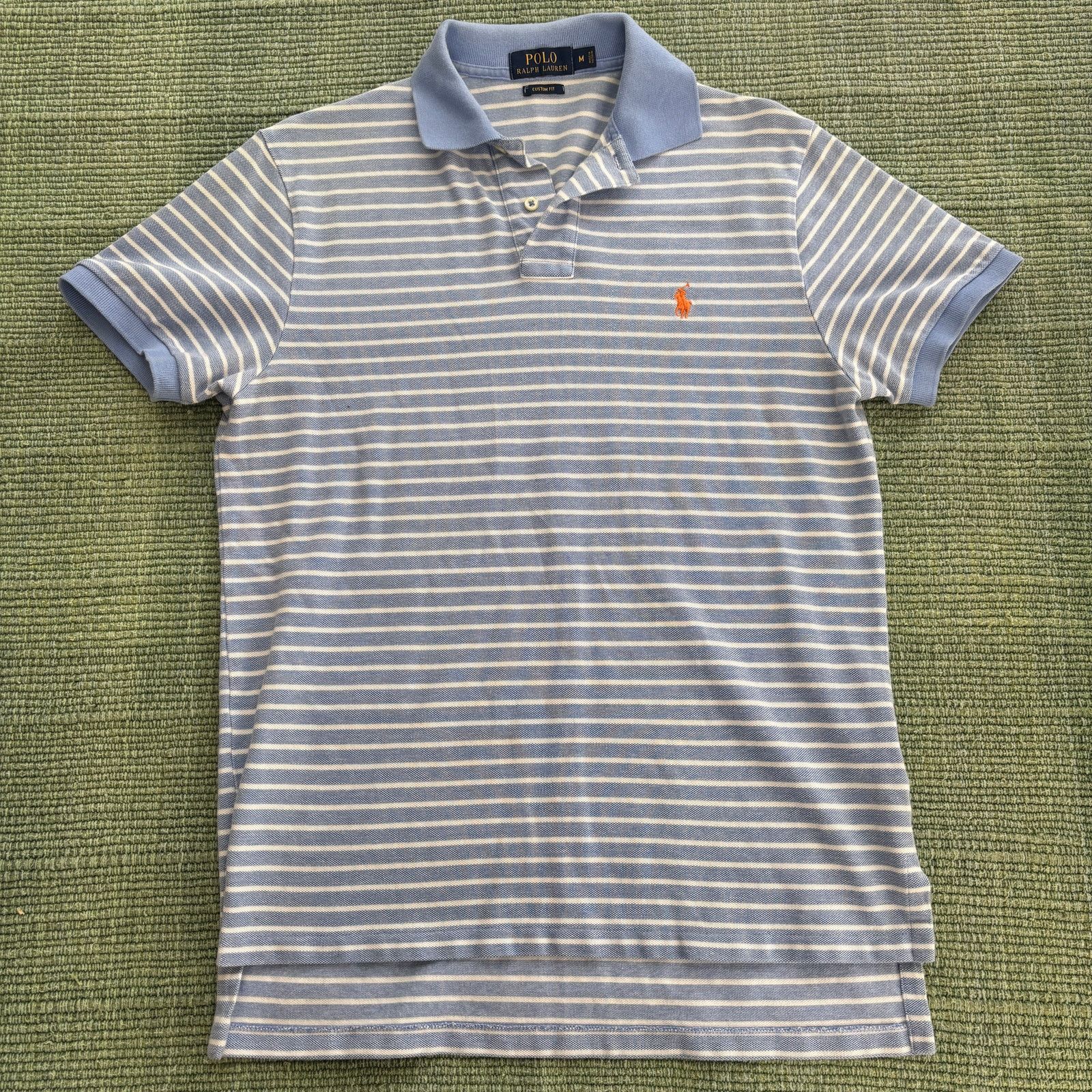 Polo Ralph Lauren Polo Ralph Lauren blue striped men's polo shirt size M Size US M / EU 48-50 / 2 - 2 Thumbnail