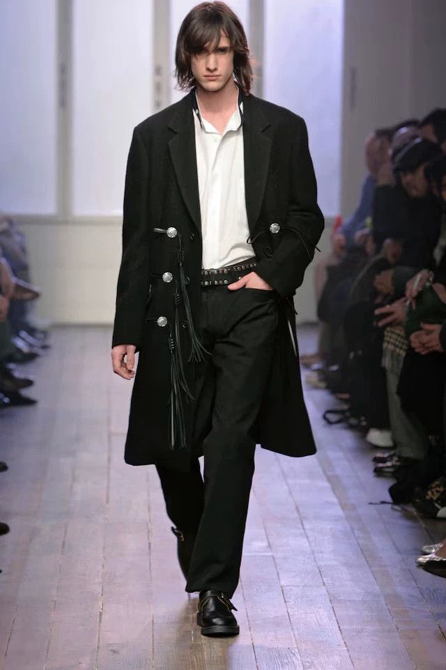 Yohji Yamamoto Yohji Yamamoto 05AW Silver Leather Cord Twill Coat Size 3 Size US L / EU 52-54 / 3 - 2 Thumbnail