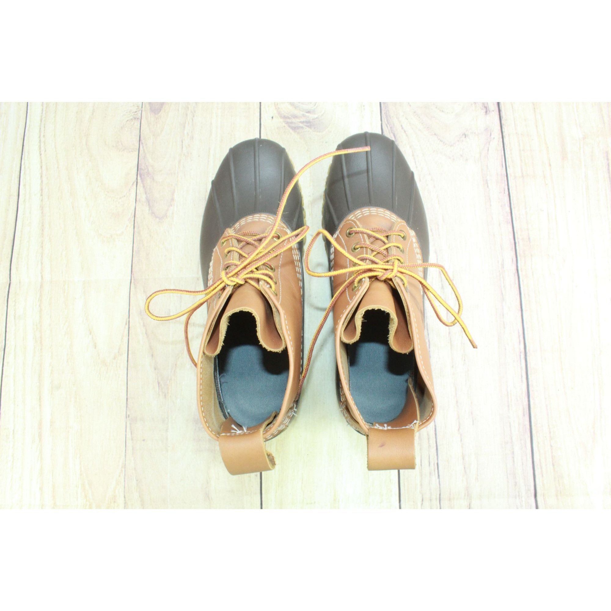 L.L. Bean × Leather LL Bean Women's Leather Unlined Ankle Duck Boots Size 10 M Size US 10 / IT 40 - 7 Thumbnail