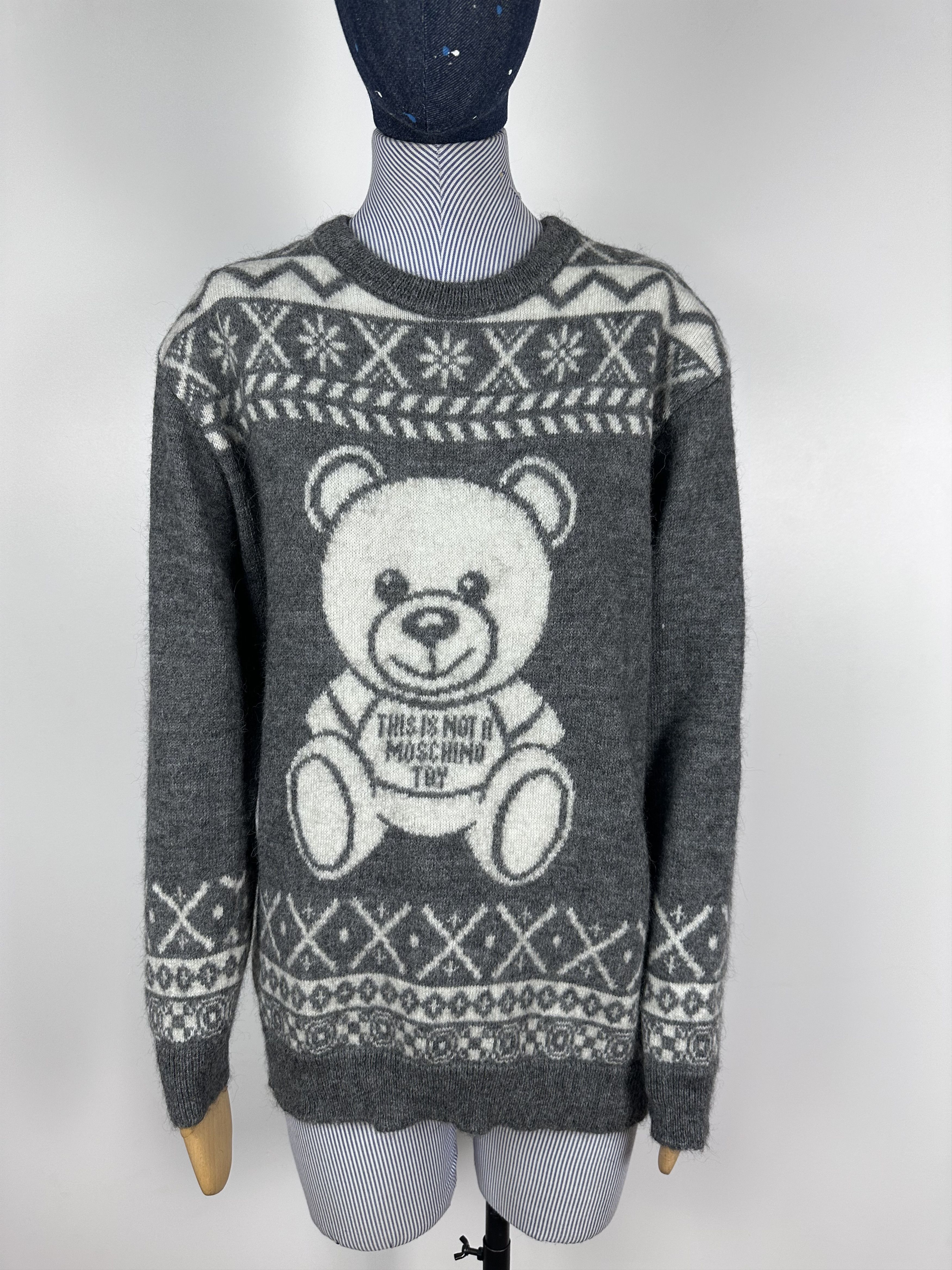 Grailed × Moschino Moschino Teddy Bear Sweater Dress Gray Alpaca Womens XXS XS Size XXS / US 00 / IT 34 - 2 Thumbnail