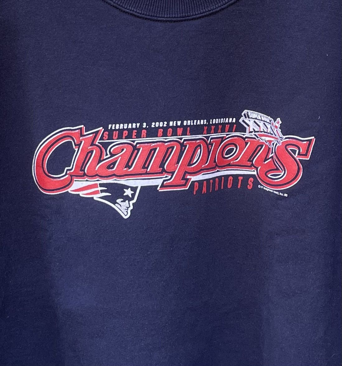 Gildan VINTAGE New England Patriots Sweatshirt Adult Super Bowl Size US L / EU 52-54 / 3 - 3 Thumbnail