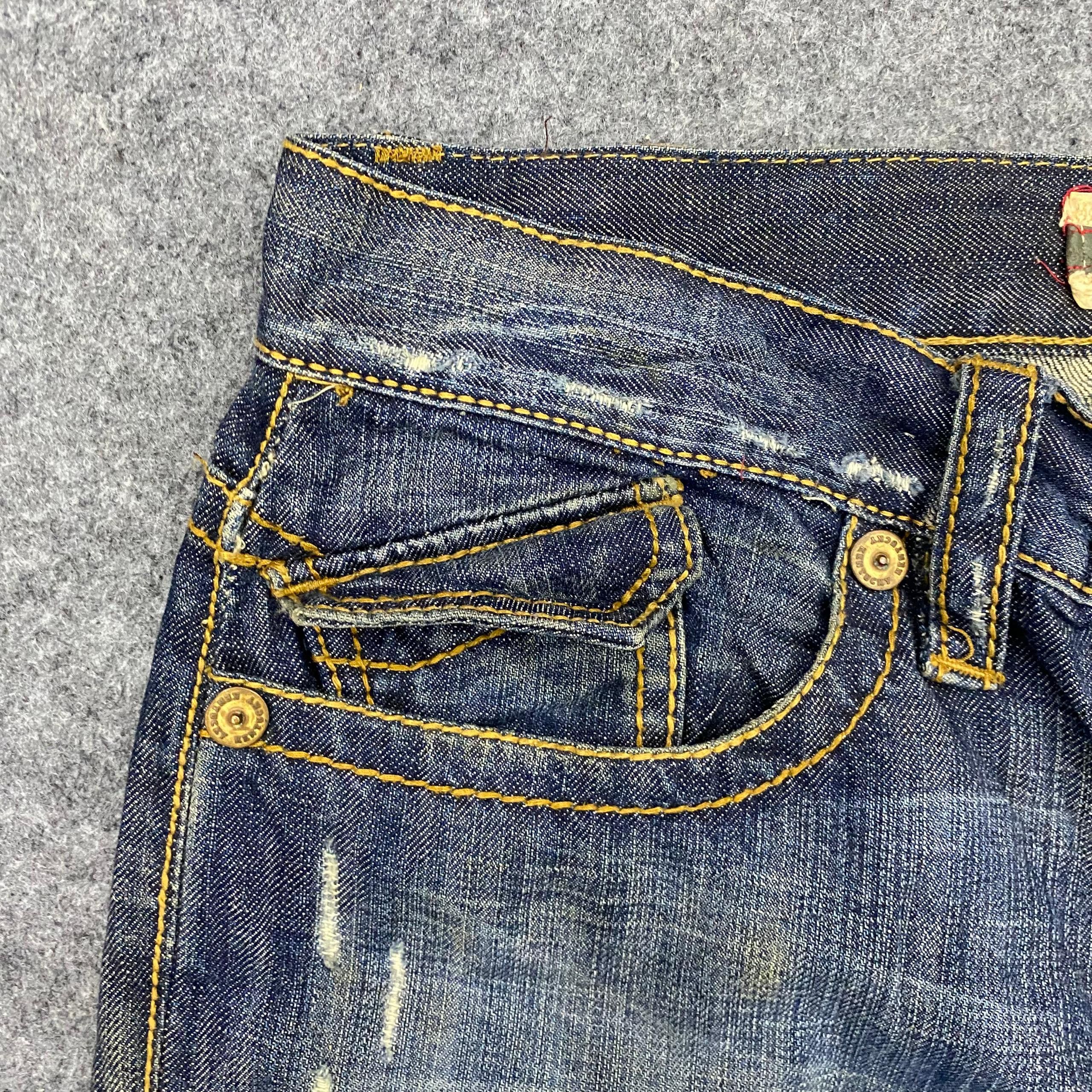 If Six Was Nine Vintage Kentucky Distressed Flare Denim Size US 34 / EU 50 - 10 Thumbnail