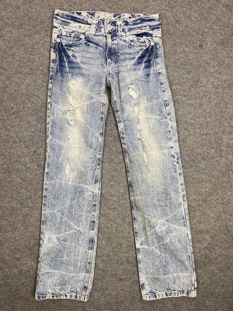 Japanese Brand rush hour japanese brand acid wash denim Size 31" - 7 Thumbnail