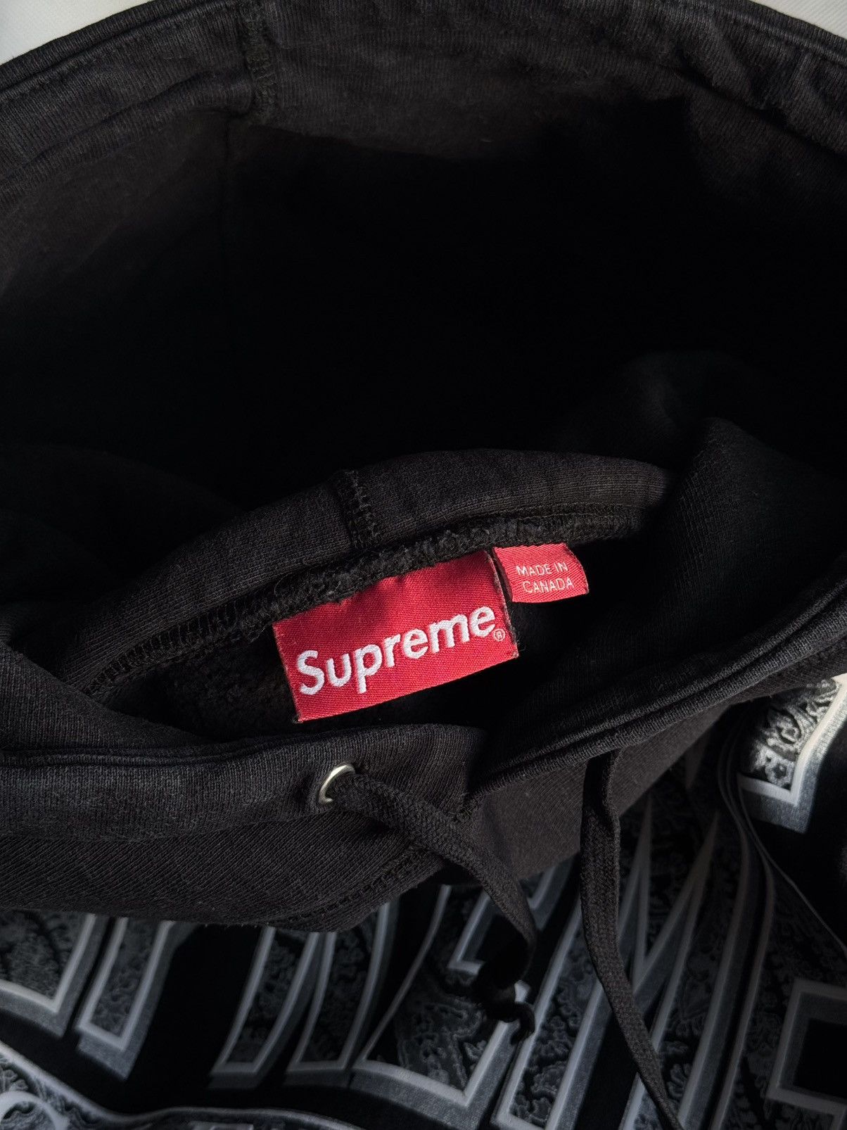 Supreme Supreme Hoodie Paisley Black Fuck Em All Logo Size US XL / EU 56 / 4 - 7 Thumbnail