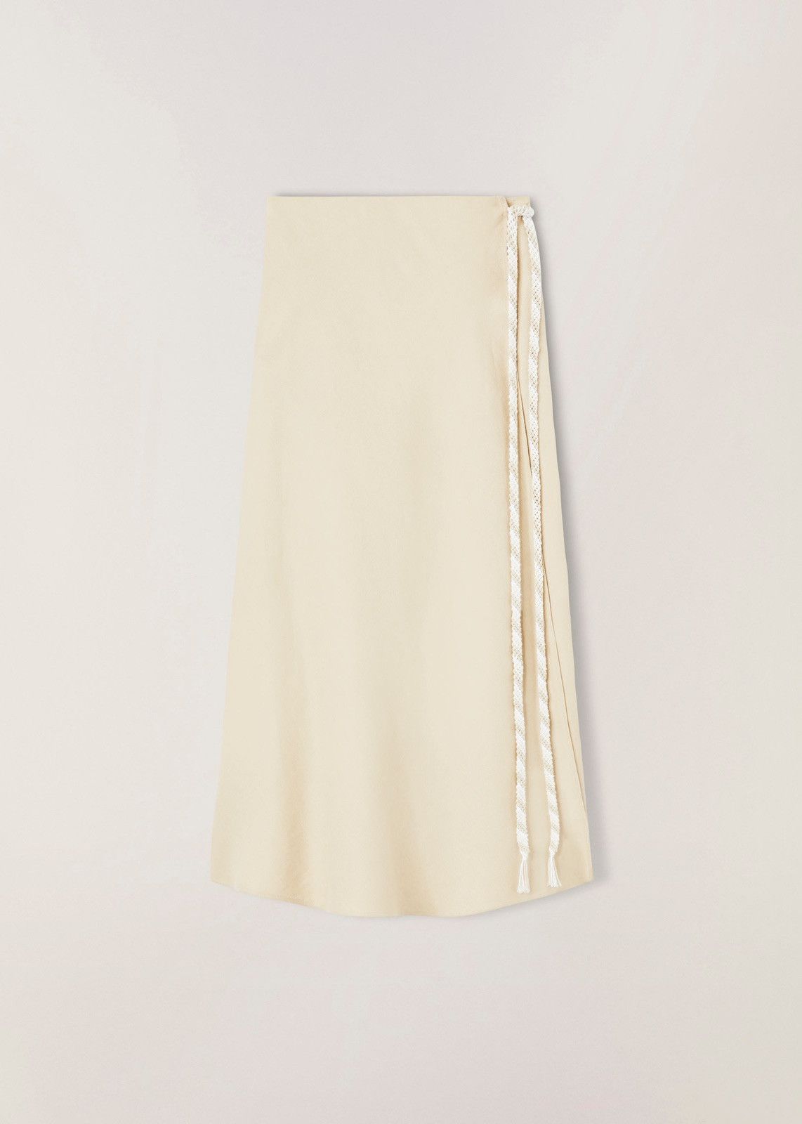 image of Loro Piana O1Srvl11E0424 Skirt In Calfskin in White, Women's (Size 27)