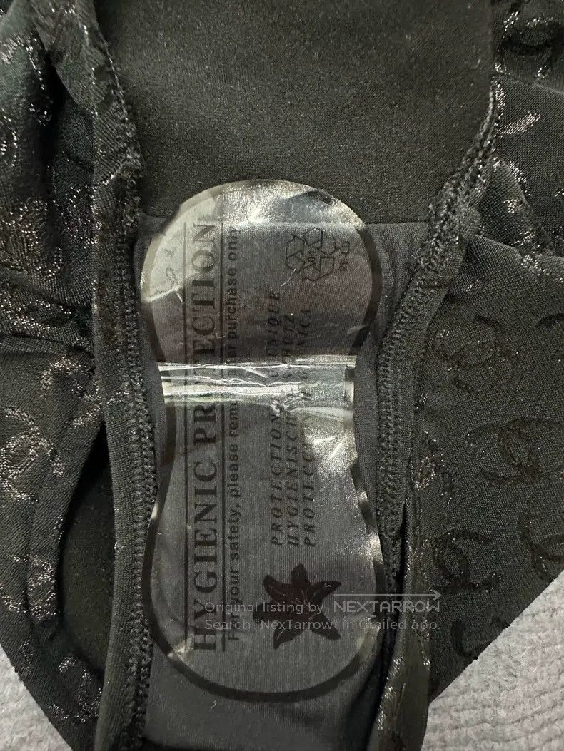Chanel Chanel Black lace dark pattern full logo swimsuit Size 42" / US 20 - 6 Thumbnail